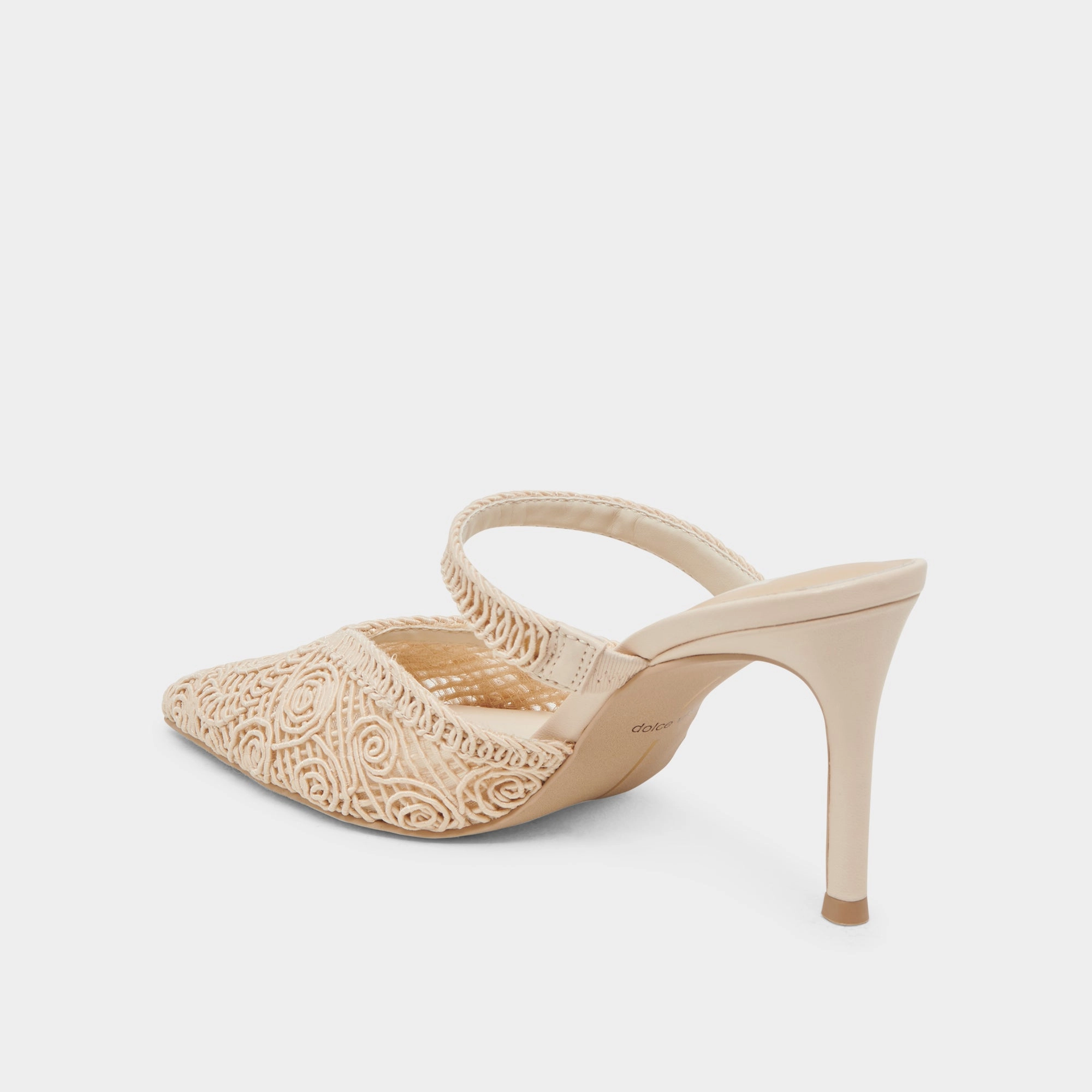 KASSY HEELS NATURAL MACRAME