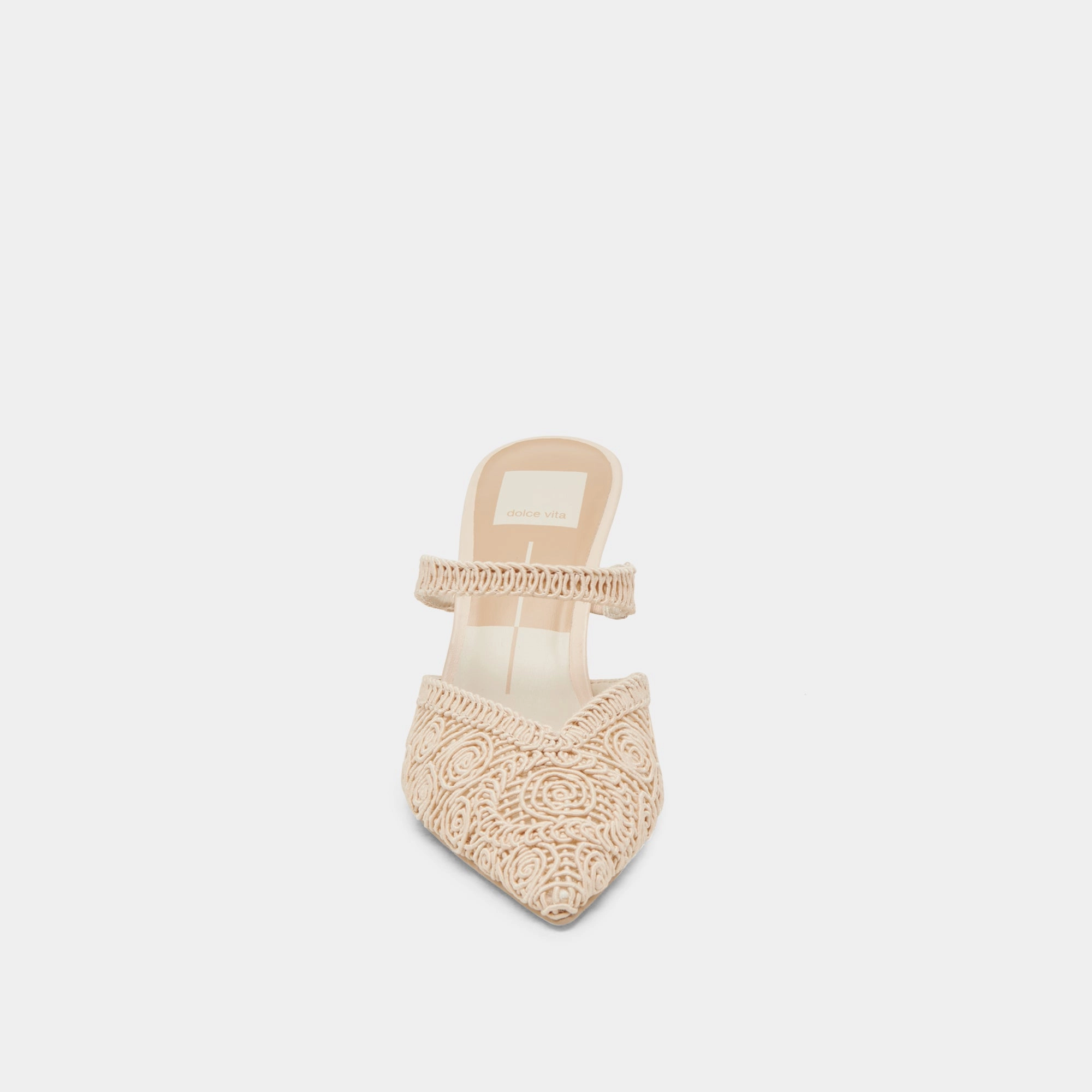 KASSY HEELS NATURAL MACRAME