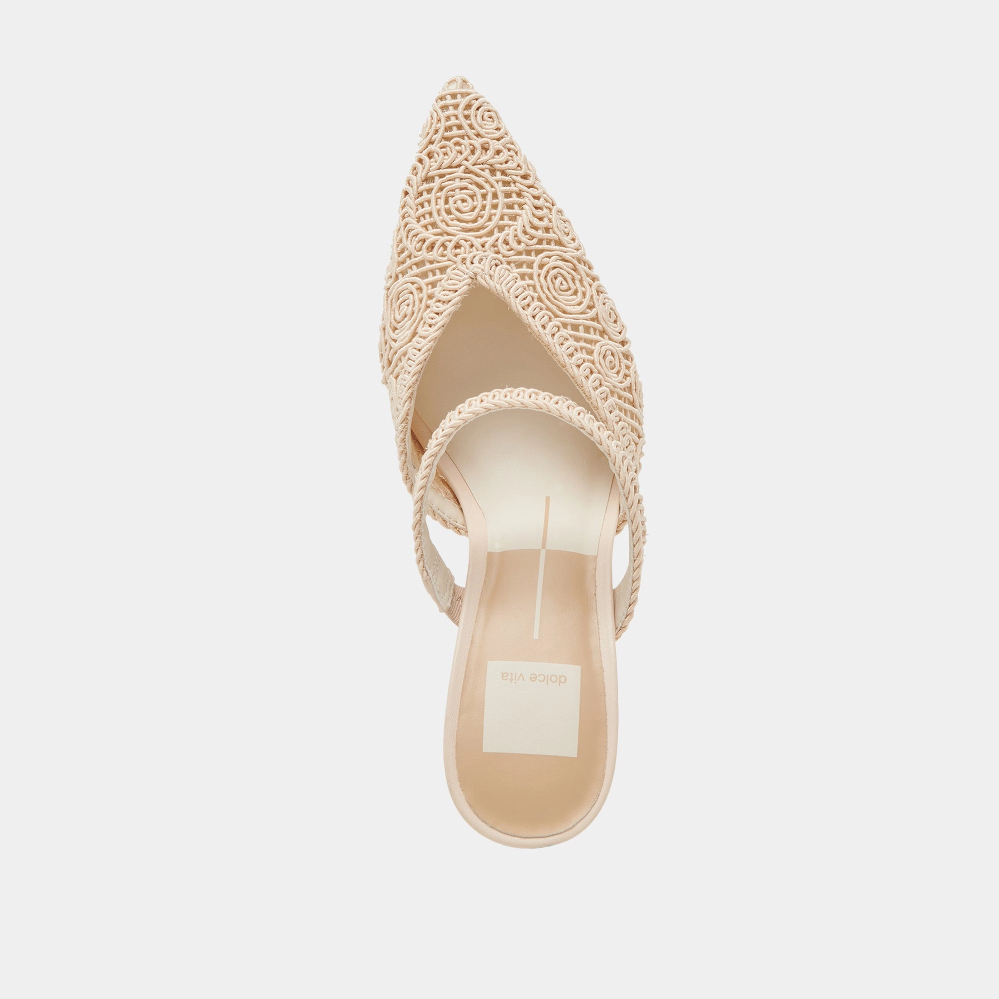 KASSY HEELS NATURAL MACRAME