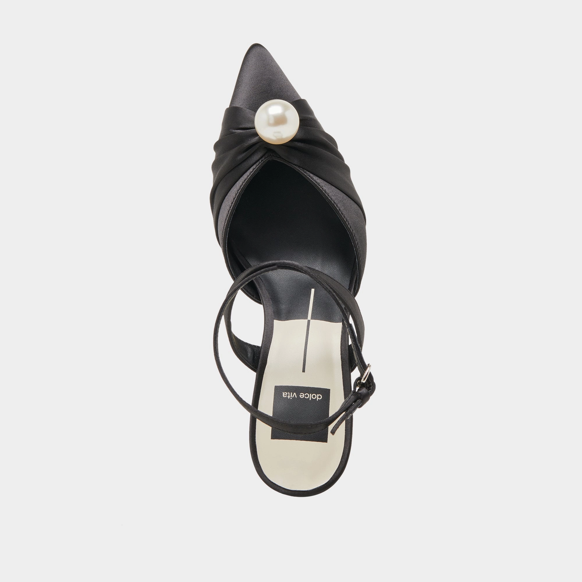 KAYSEY HEELS ONYX SATIN