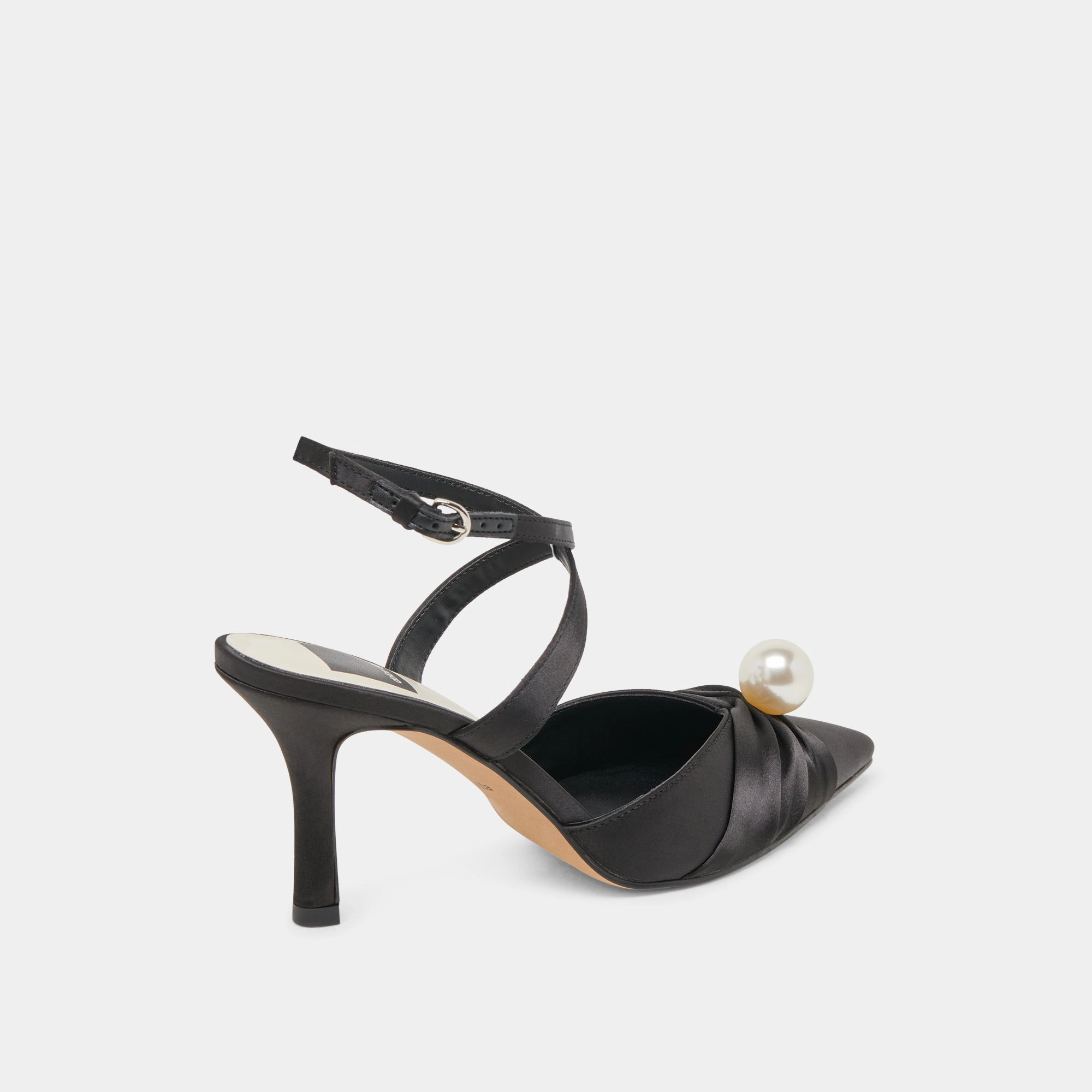 KAYSEY HEELS ONYX SATIN