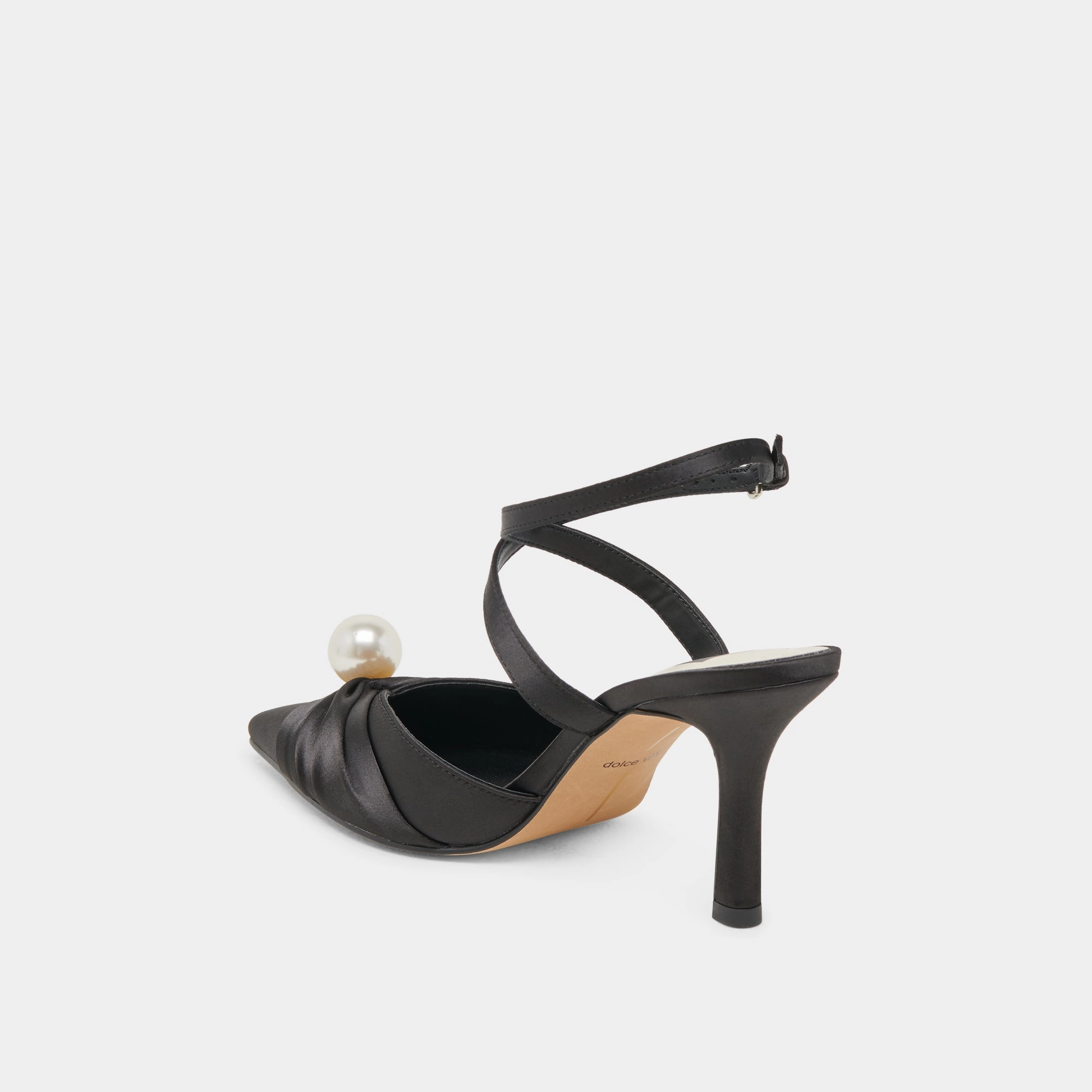 KAYSEY HEELS ONYX SATIN
