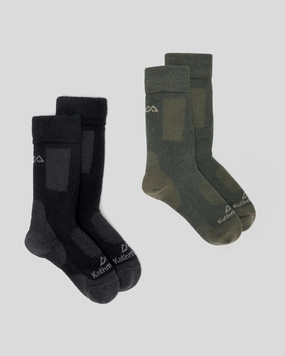 Kids' Thermo Socks -Two Pack - Black/Beech