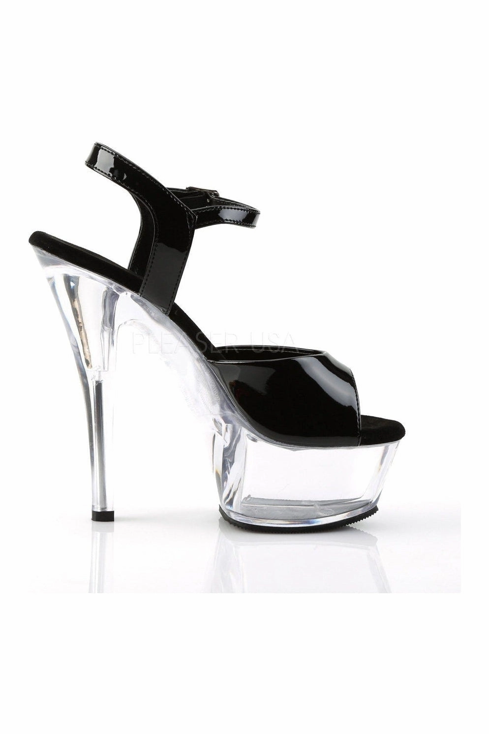 KISS-209 Platform Sandal | Black Patent