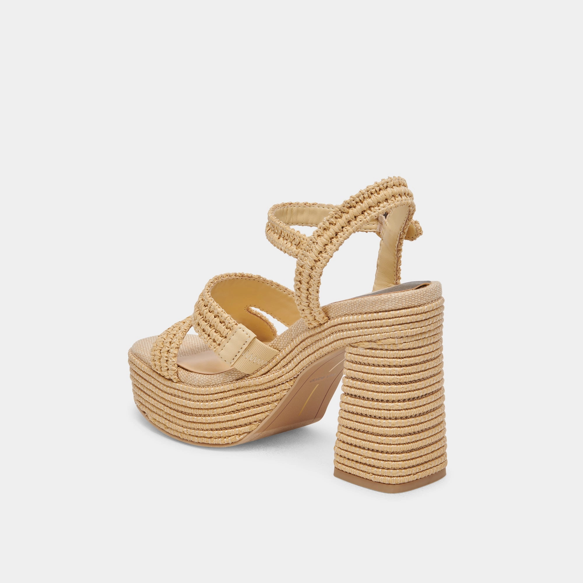 LACYE HEELS NATURAL WOVEN