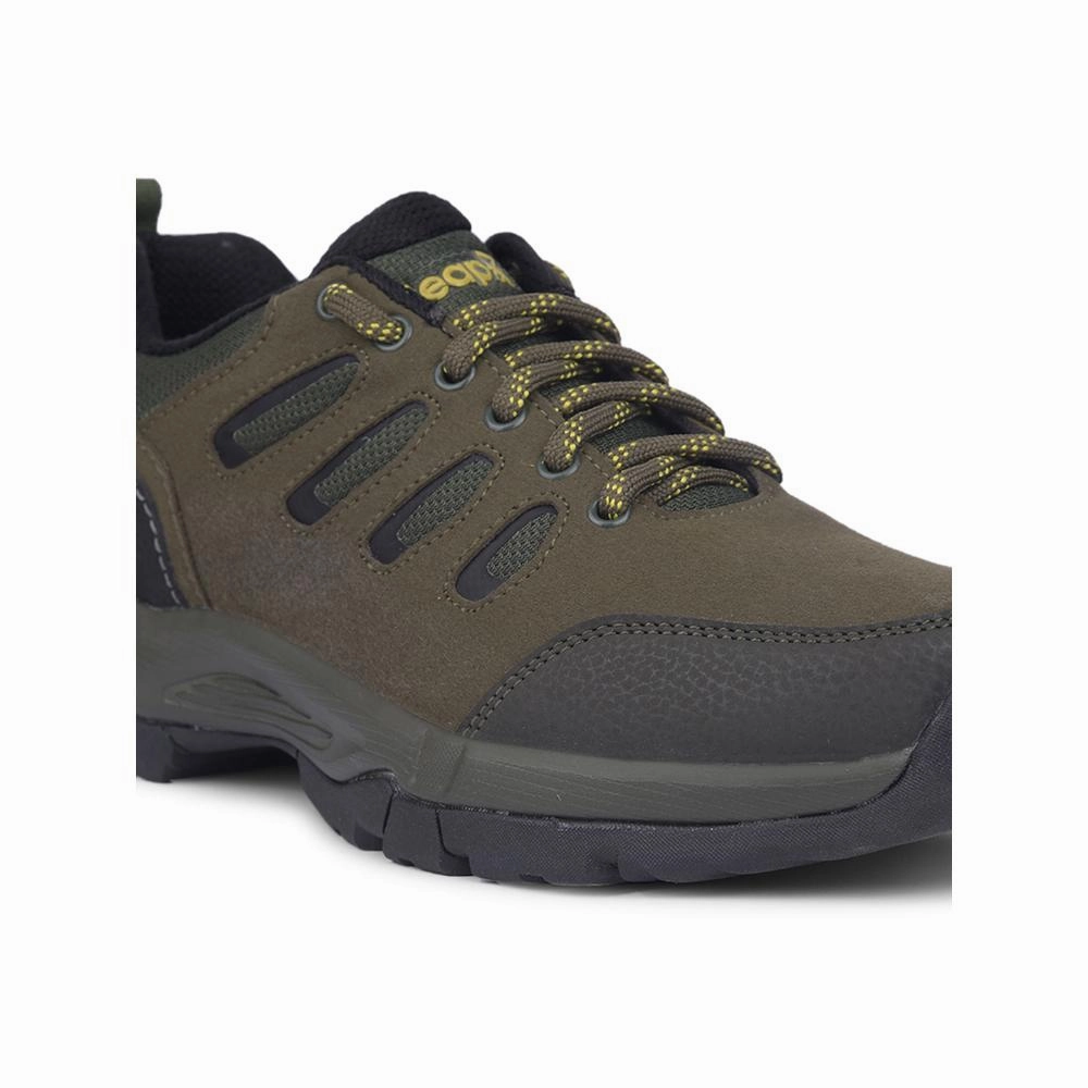 Leap7x Green Lacing Sports Trekking Shoes For Men COLUMBO-1E By Liberty