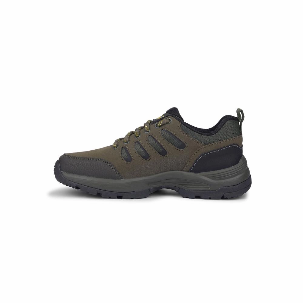 Leap7x Green Lacing Sports Trekking Shoes For Men COLUMBO-1E By Liberty