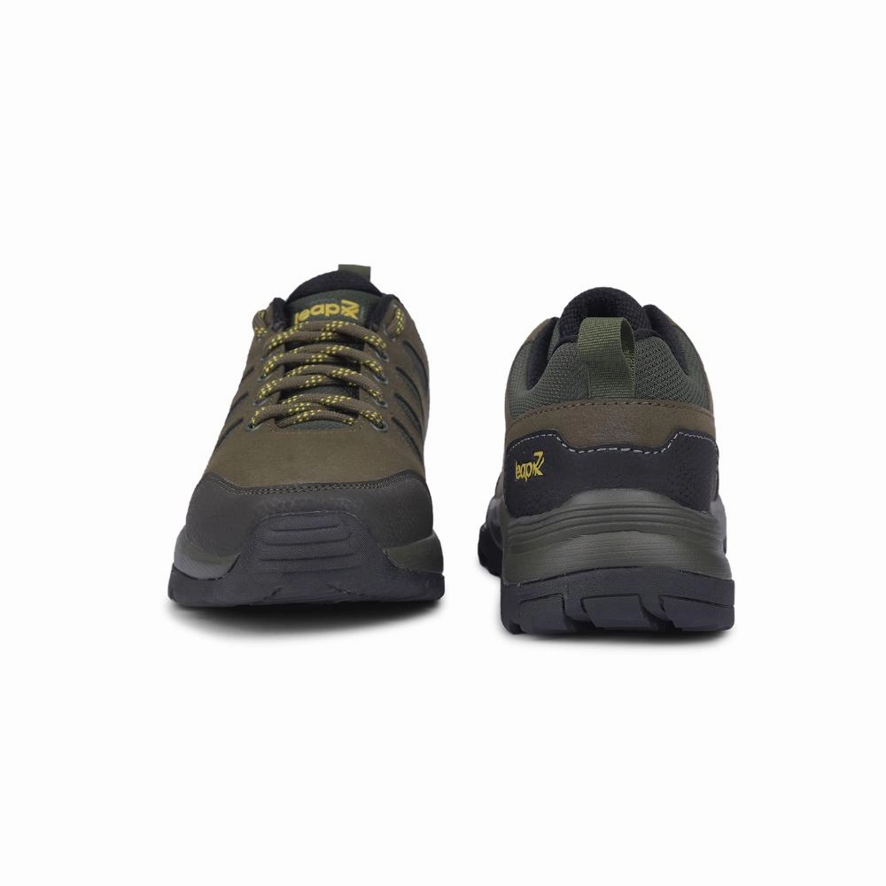 Leap7x Green Lacing Sports Trekking Shoes For Men COLUMBO-1E By Liberty