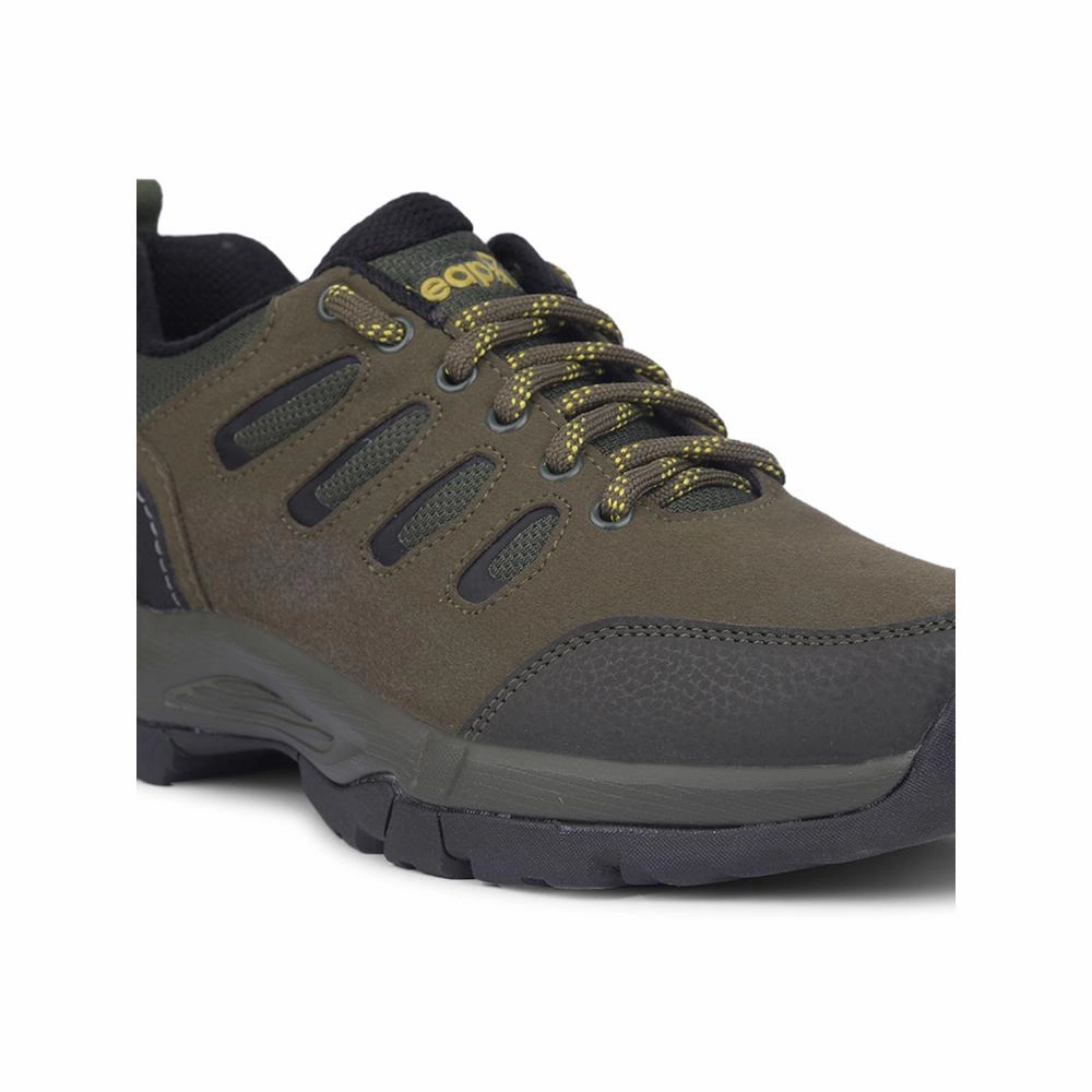 Leap7x Green Lacing Sports Trekking Shoes For Men COLUMBO-1E By Liberty