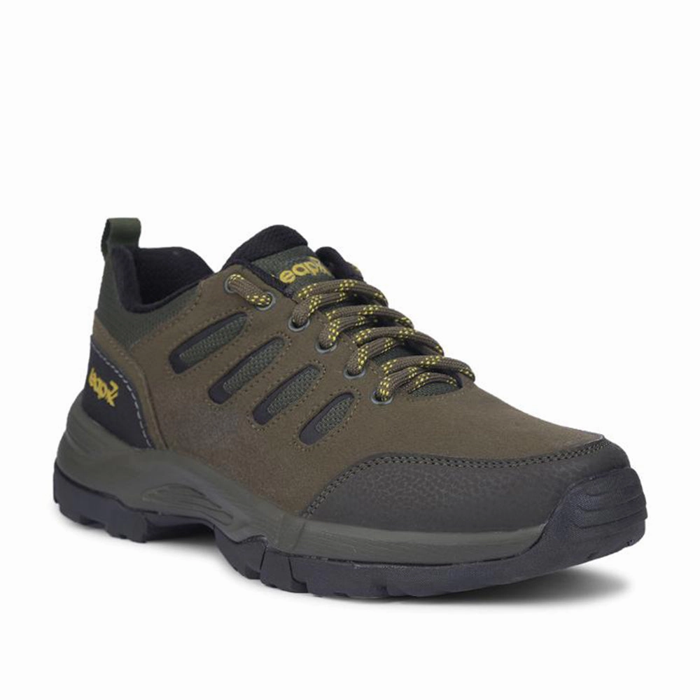 Leap7x Green Lacing Sports Trekking Shoes For Men COLUMBO-1E By Liberty
