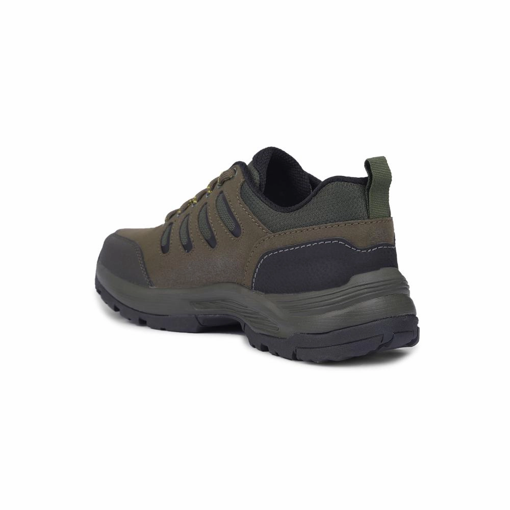 Leap7x Green Lacing Sports Trekking Shoes For Men COLUMBO-1E By Liberty