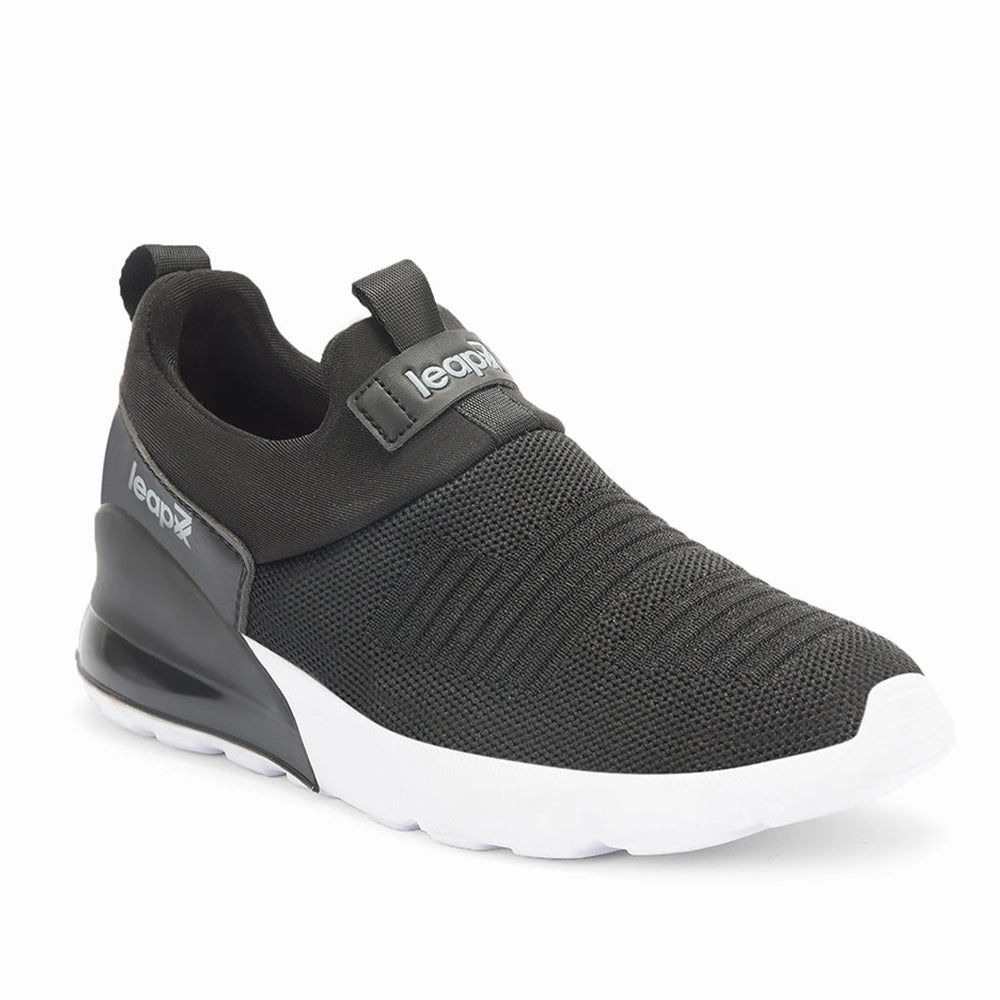 Leap7x Non Lacing Black Casual Slip on Shoes For Women TRISK-01 By Liberty