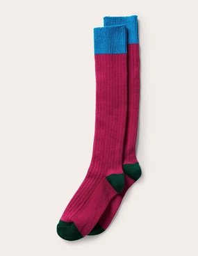 Long Chunky Socks-Sail/Festival Pink/Forest