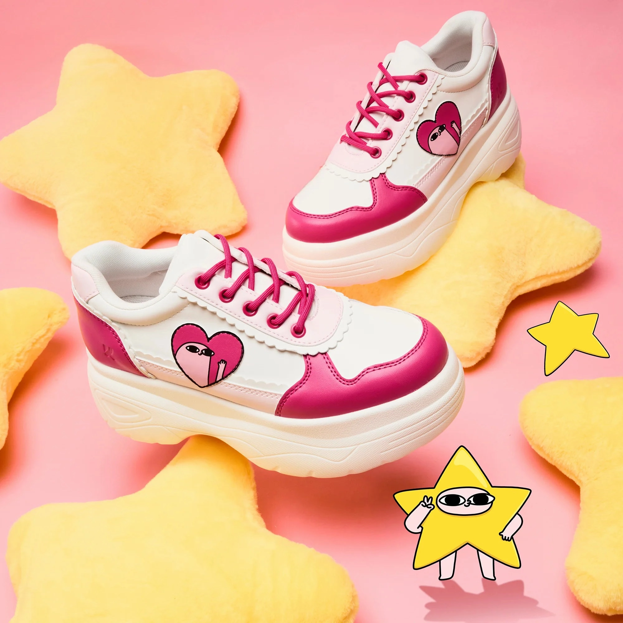 Loveable Antics Chunky Trainers - Pink