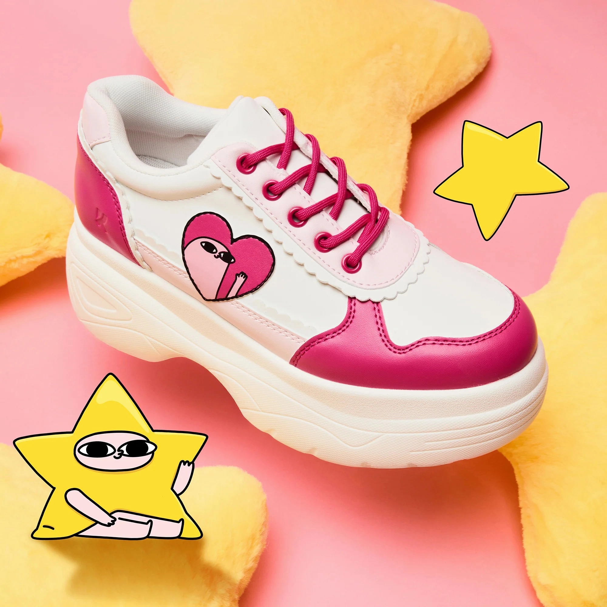 Loveable Antics Chunky Trainers - Pink