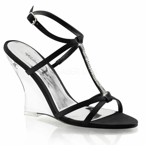 LOVELY-428  Black Satin/Clear
