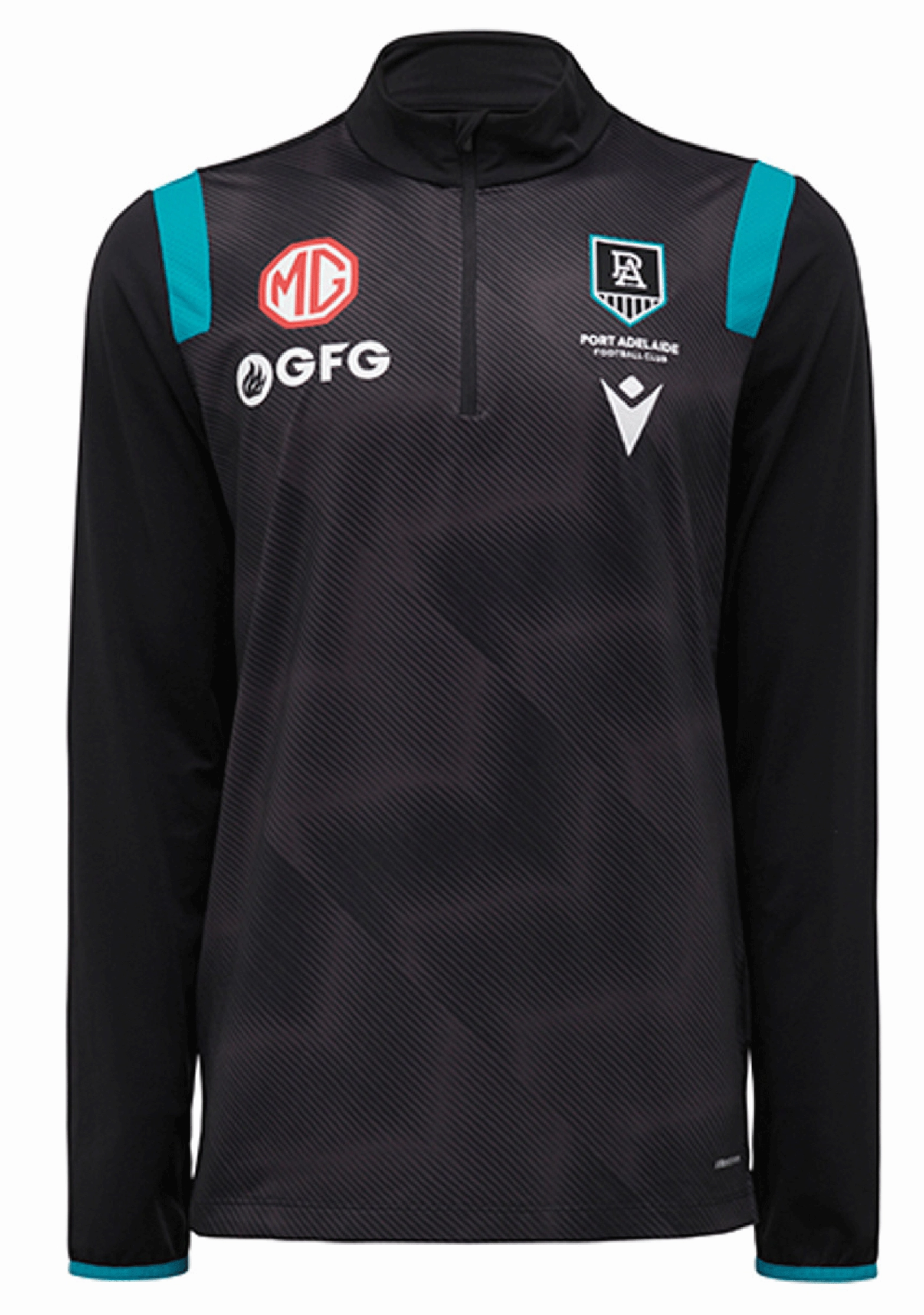 Macron Junior Port Adelaide 2022 1/4 Zip Training Top <BR> 58542827