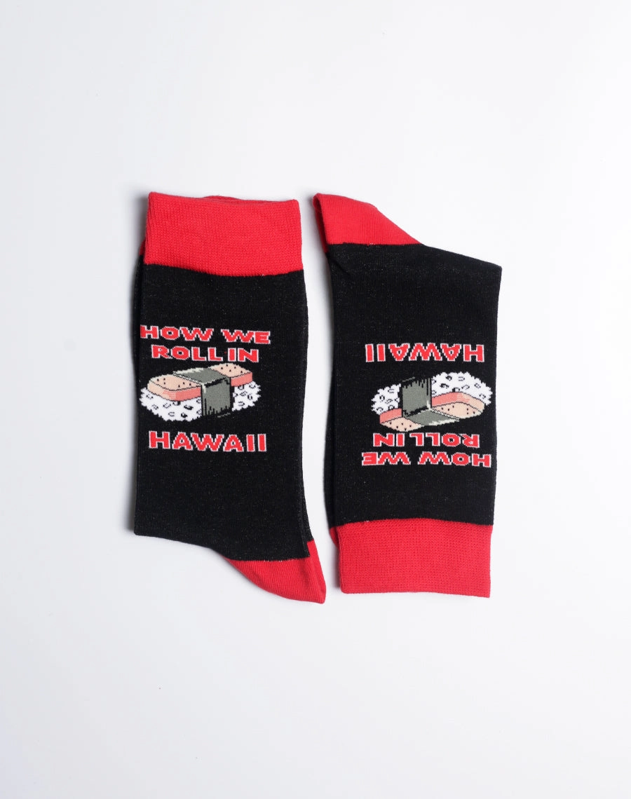 Men's How We Roll Hawaii Crew Socks