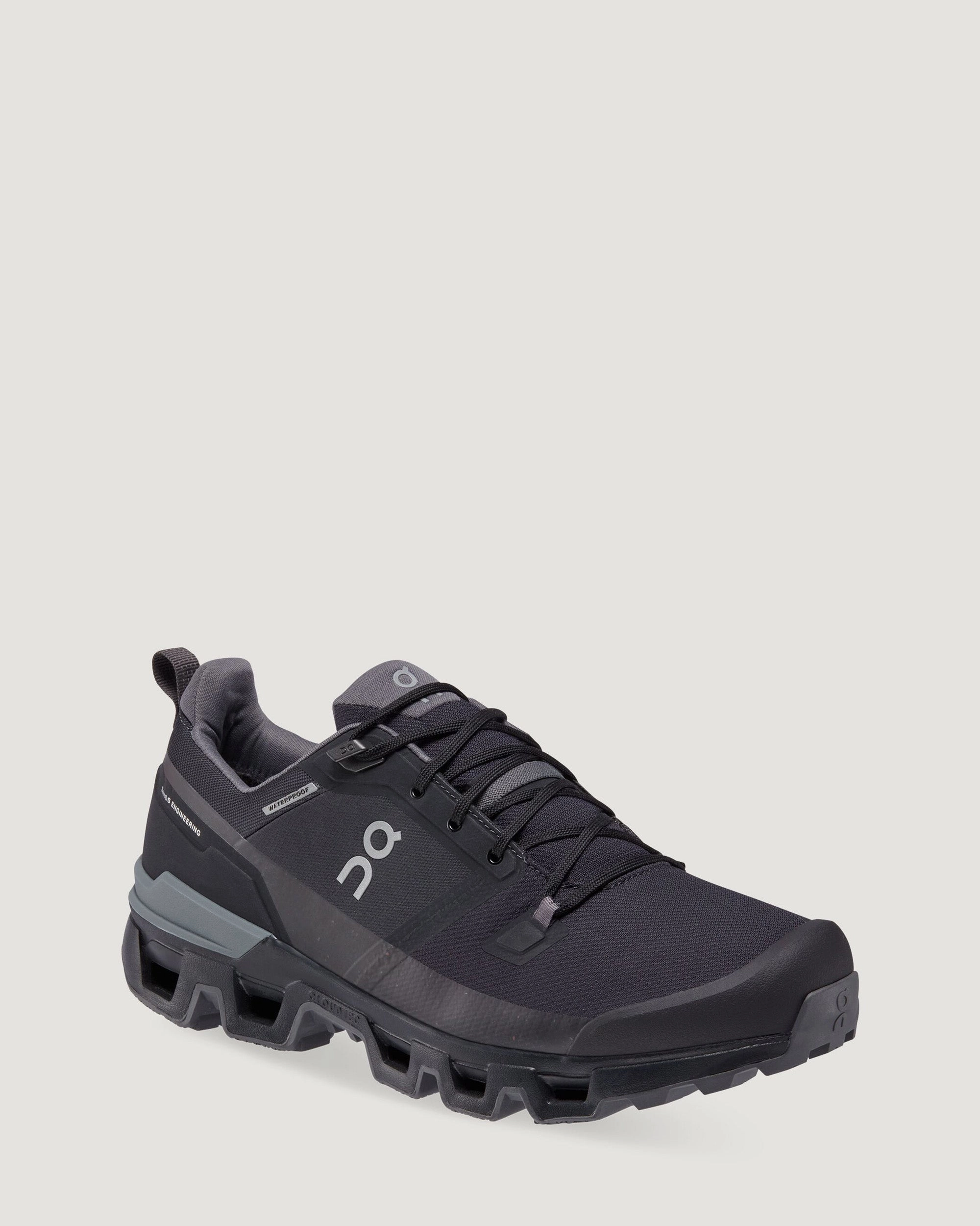 Men's On Running Cloudwander Waterproof Hiking Shoes - Black/Eclipse
