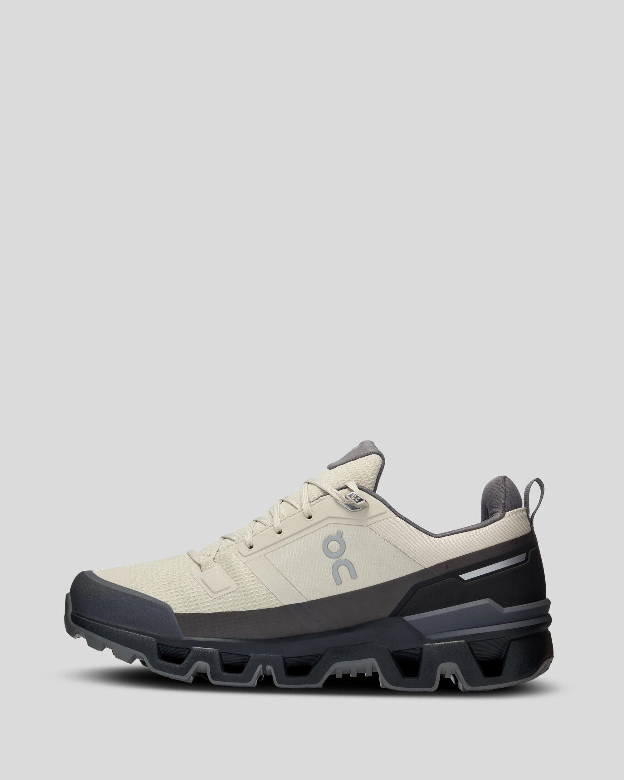 Men's On Running Cloudwander Waterproof Hiking Shoes - Sand/Black