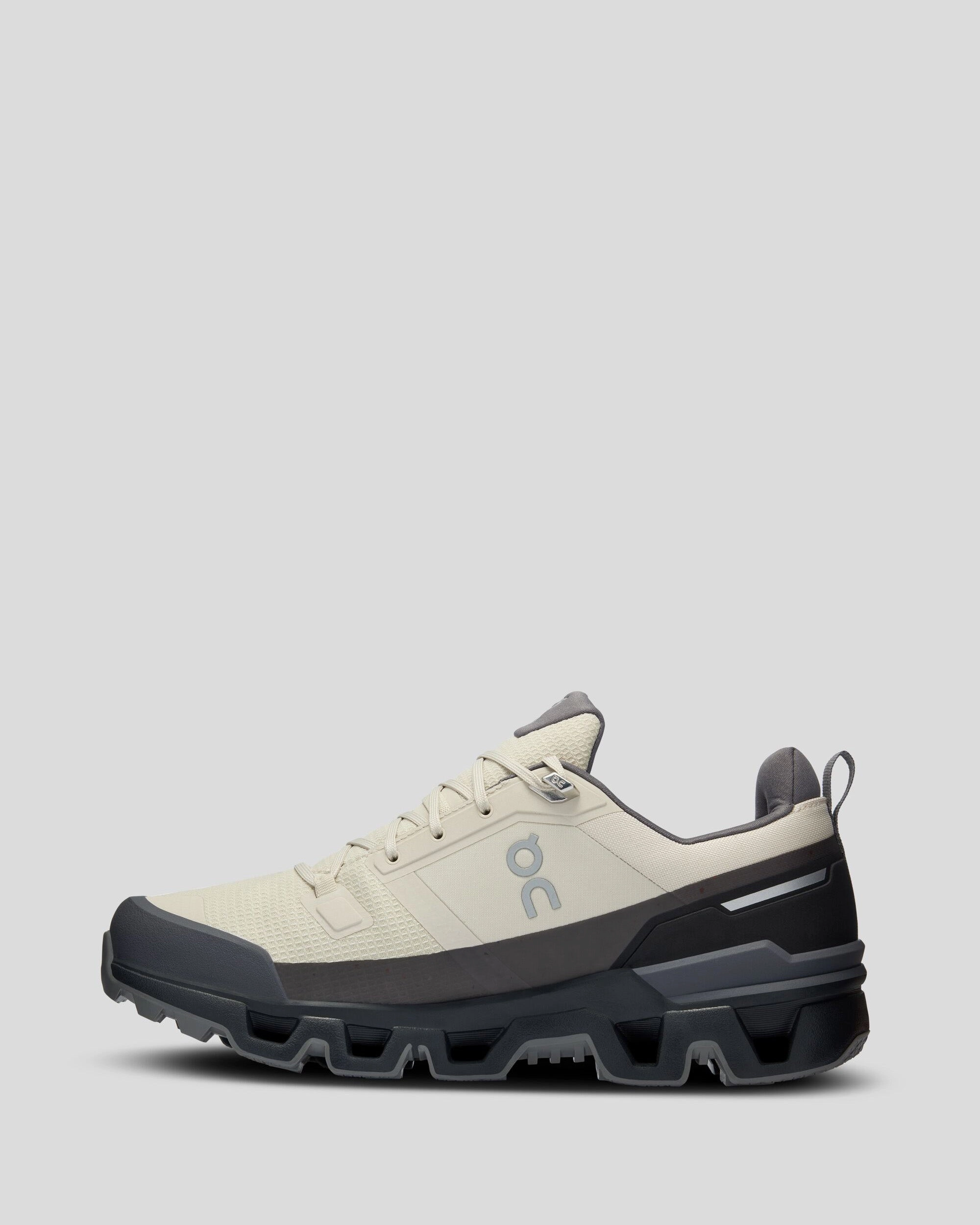 Men's On Running Cloudwander Waterproof Hiking Shoes - Sand/Black