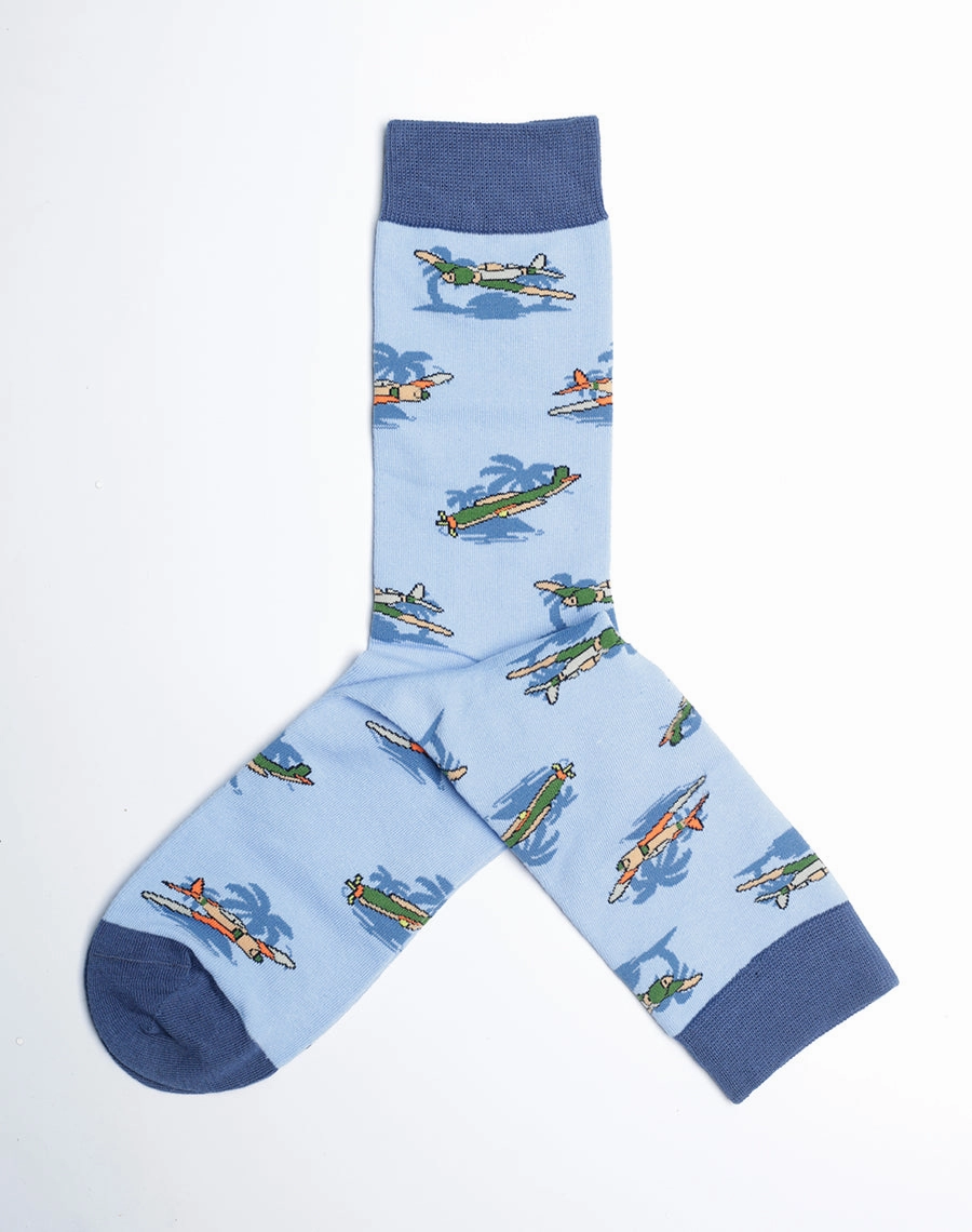 Men's Pearl Harbor Warbirds Tropical Crew Socks