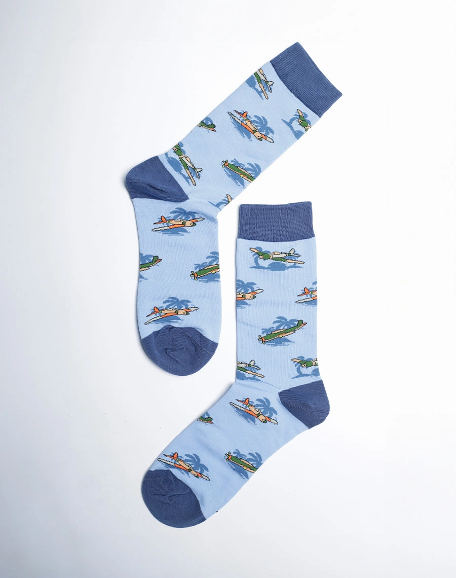 Men's Pearl Harbor Warbirds Tropical Crew Socks