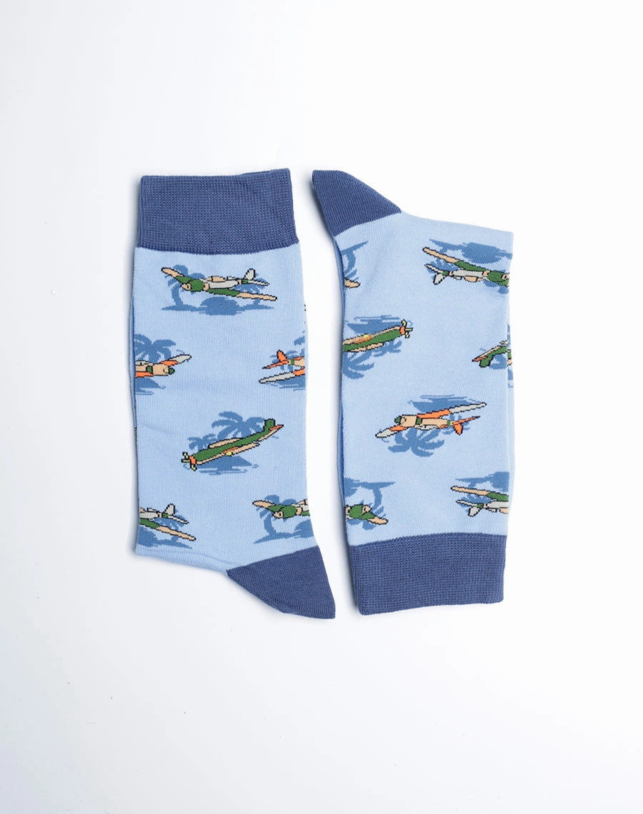 Men's Pearl Harbor Warbirds Tropical Crew Socks