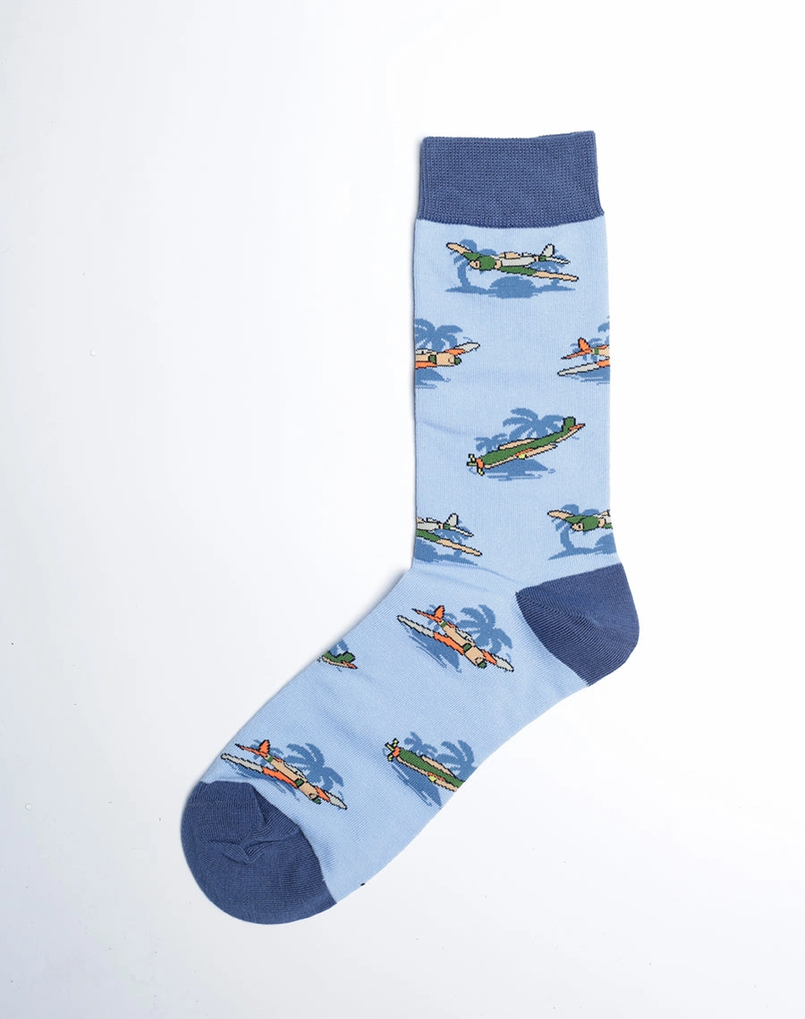 Men's Pearl Harbor Warbirds Tropical Crew Socks