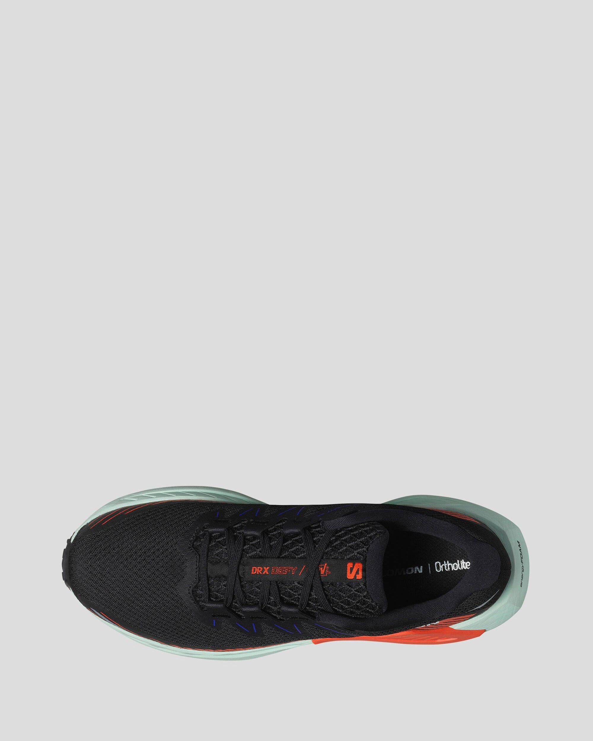 Men's Salomon DRX Defy Grvl Running Shoes - Black/CherryTomato/Bay