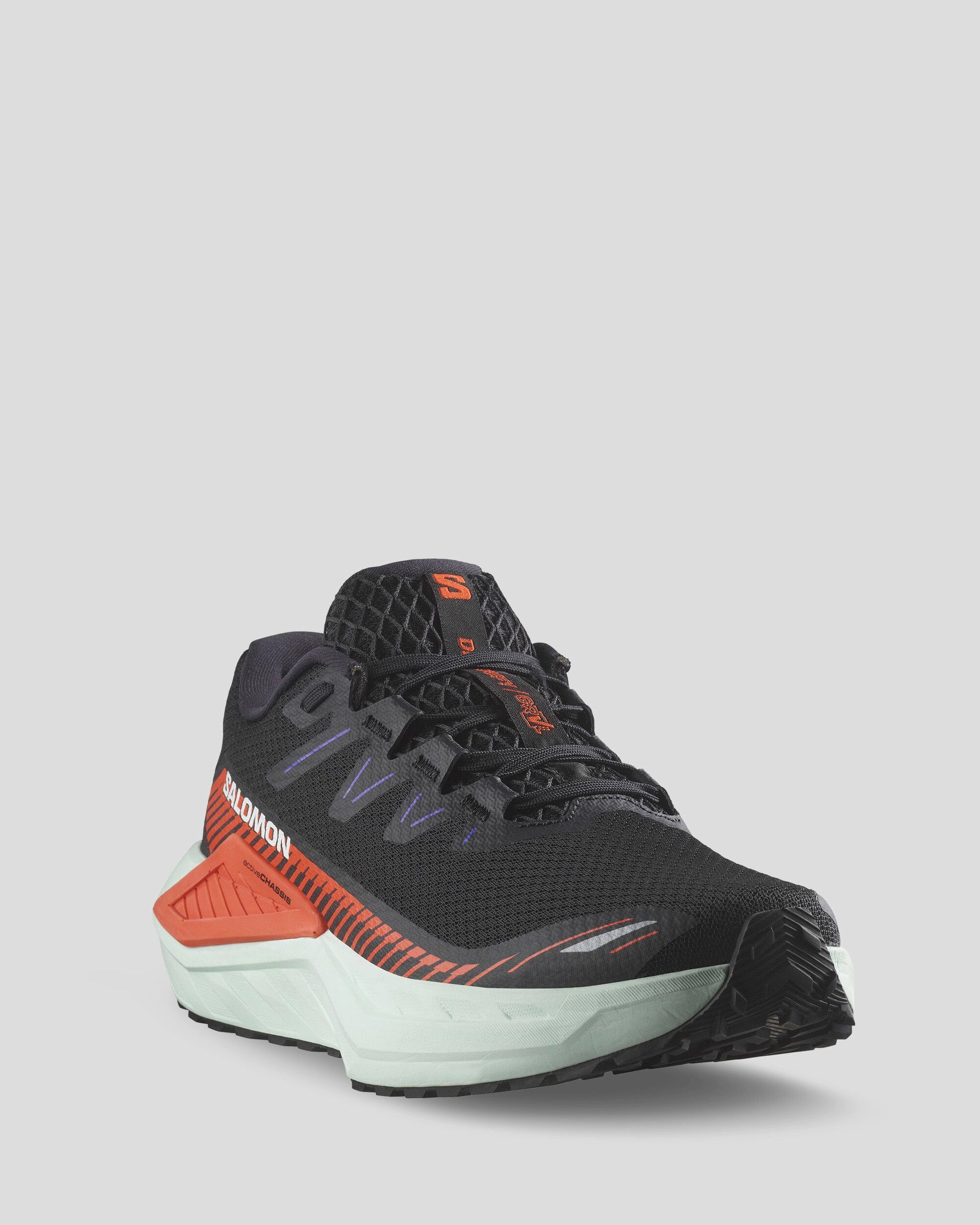 Men's Salomon DRX Defy Grvl Running Shoes - Black/CherryTomato/Bay