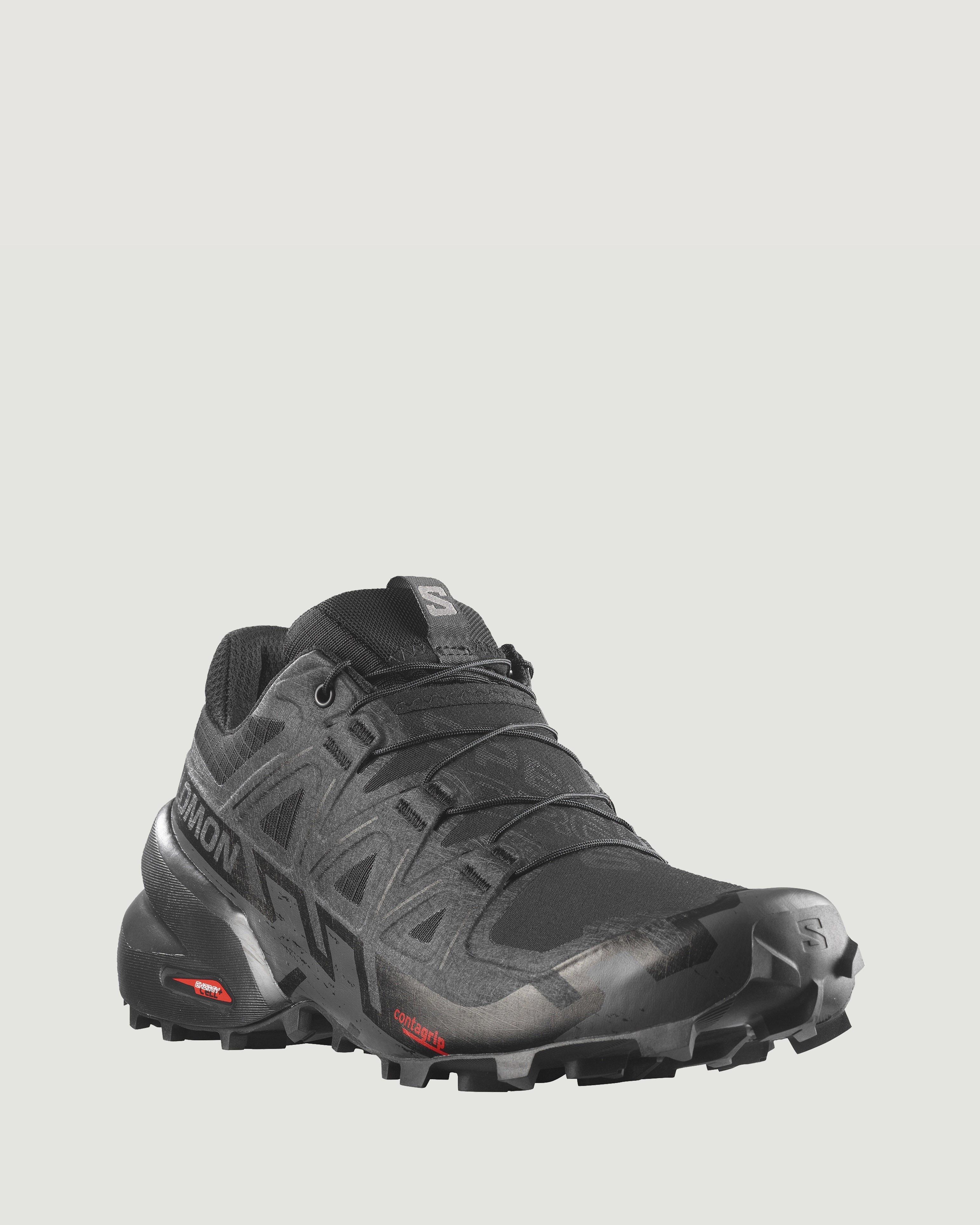Men's Salomon Speedcross 6 Trail Running Shoes - Black/Black/Phantom