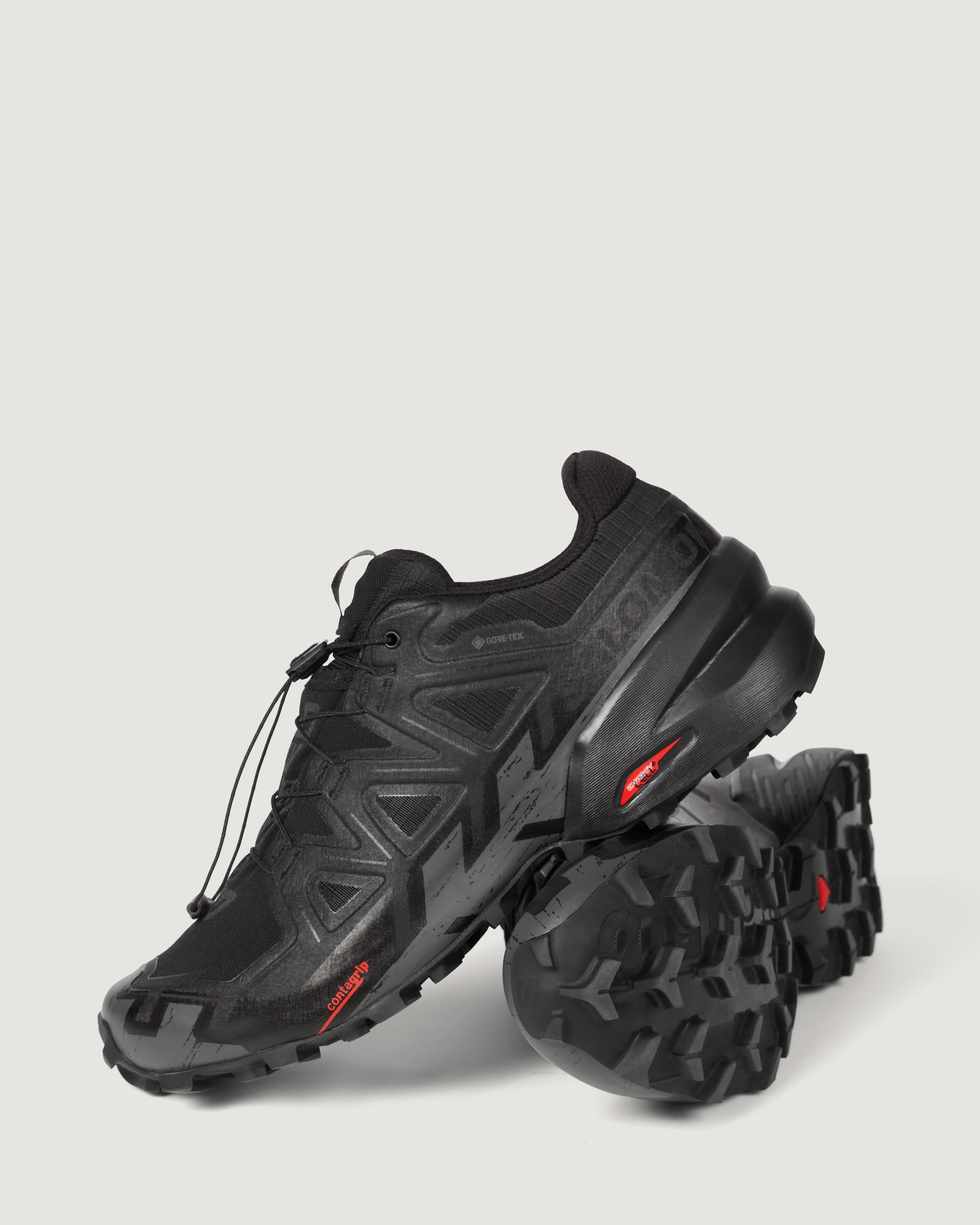 Men's Salomon Speedcross 6 Trail Running Shoes - Black/Black/Phantom