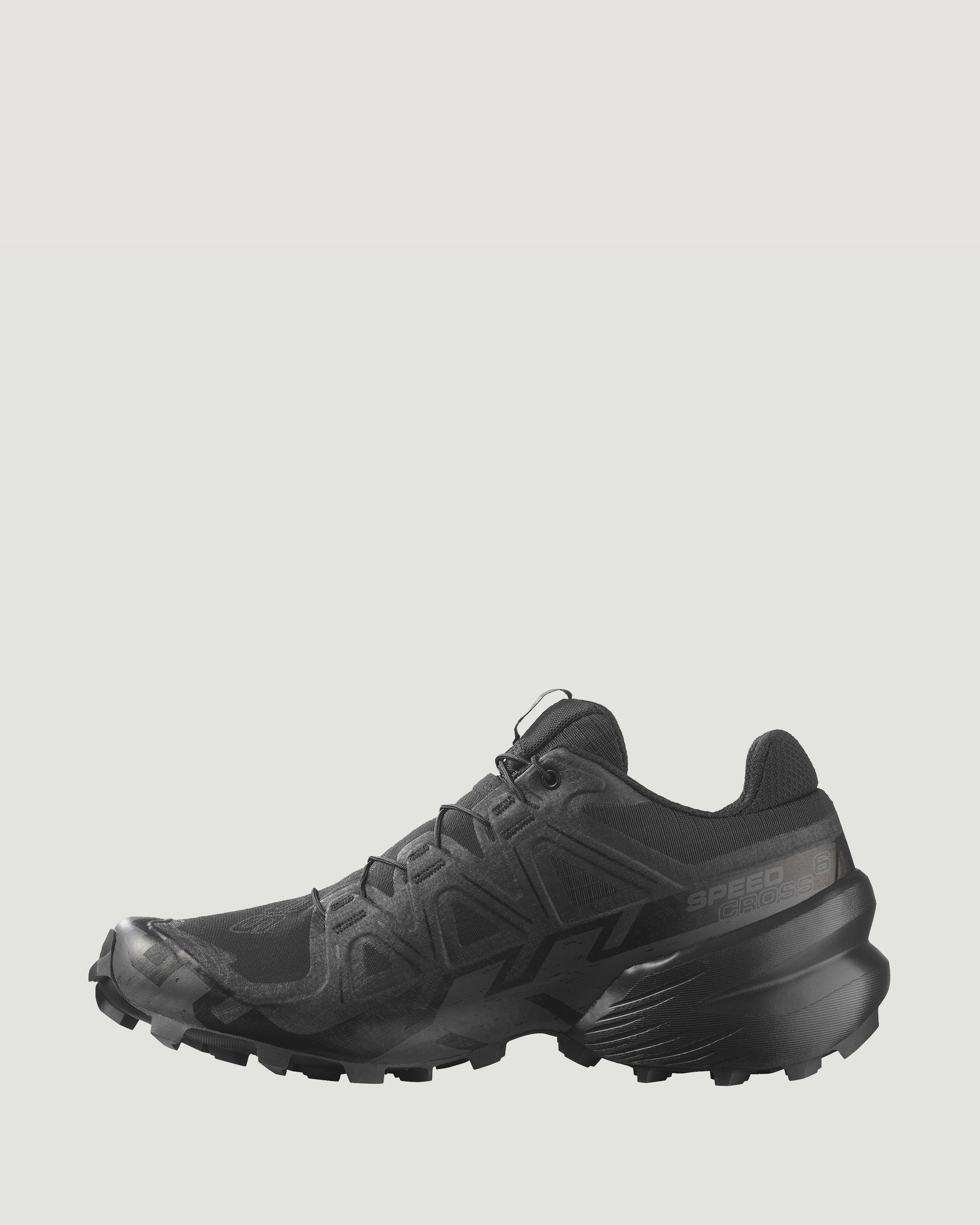 Men's Salomon Speedcross 6 Trail Running Shoes - Black/Black/Phantom