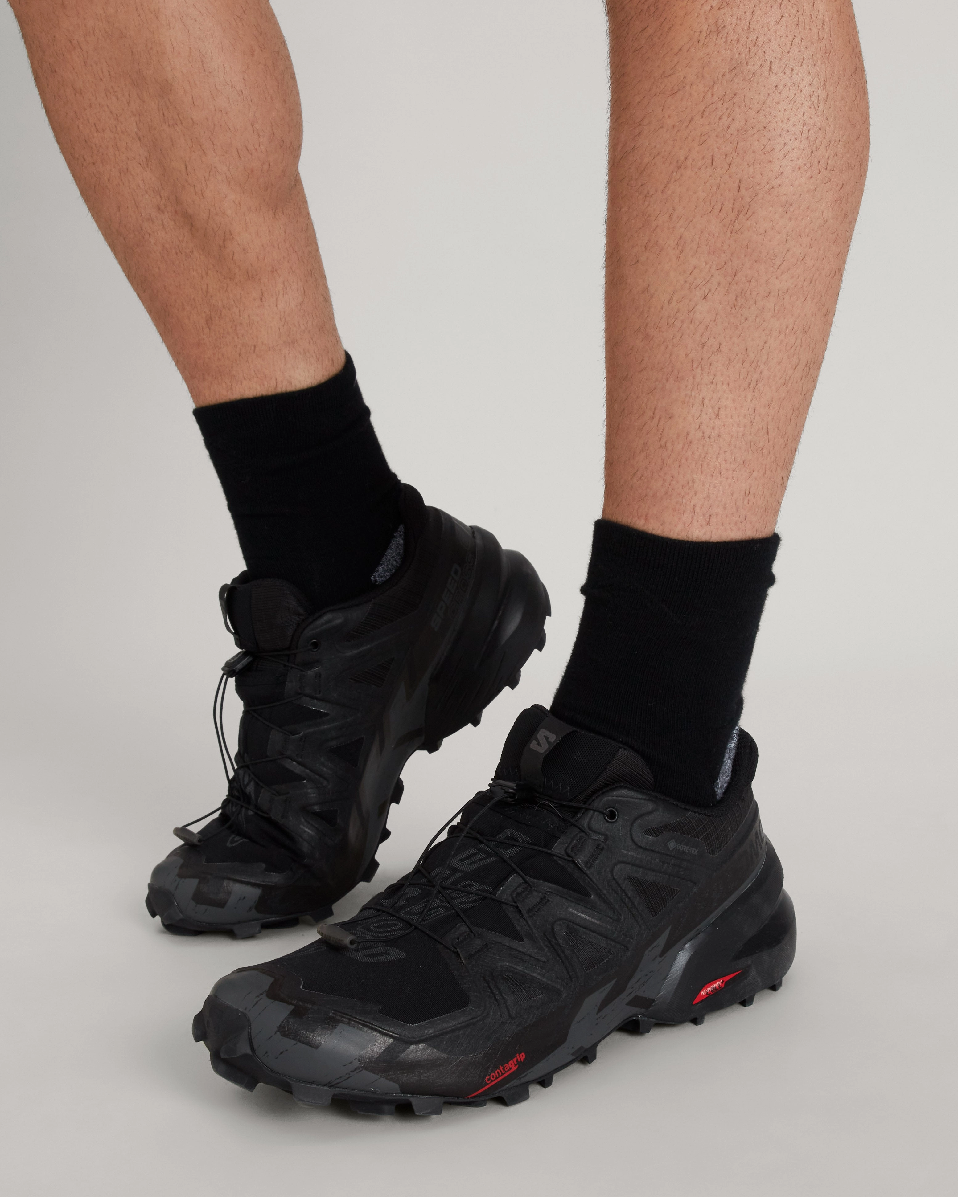 Men's Salomon Speedcross 6 Trail Running Shoes - Black/Black/Phantom