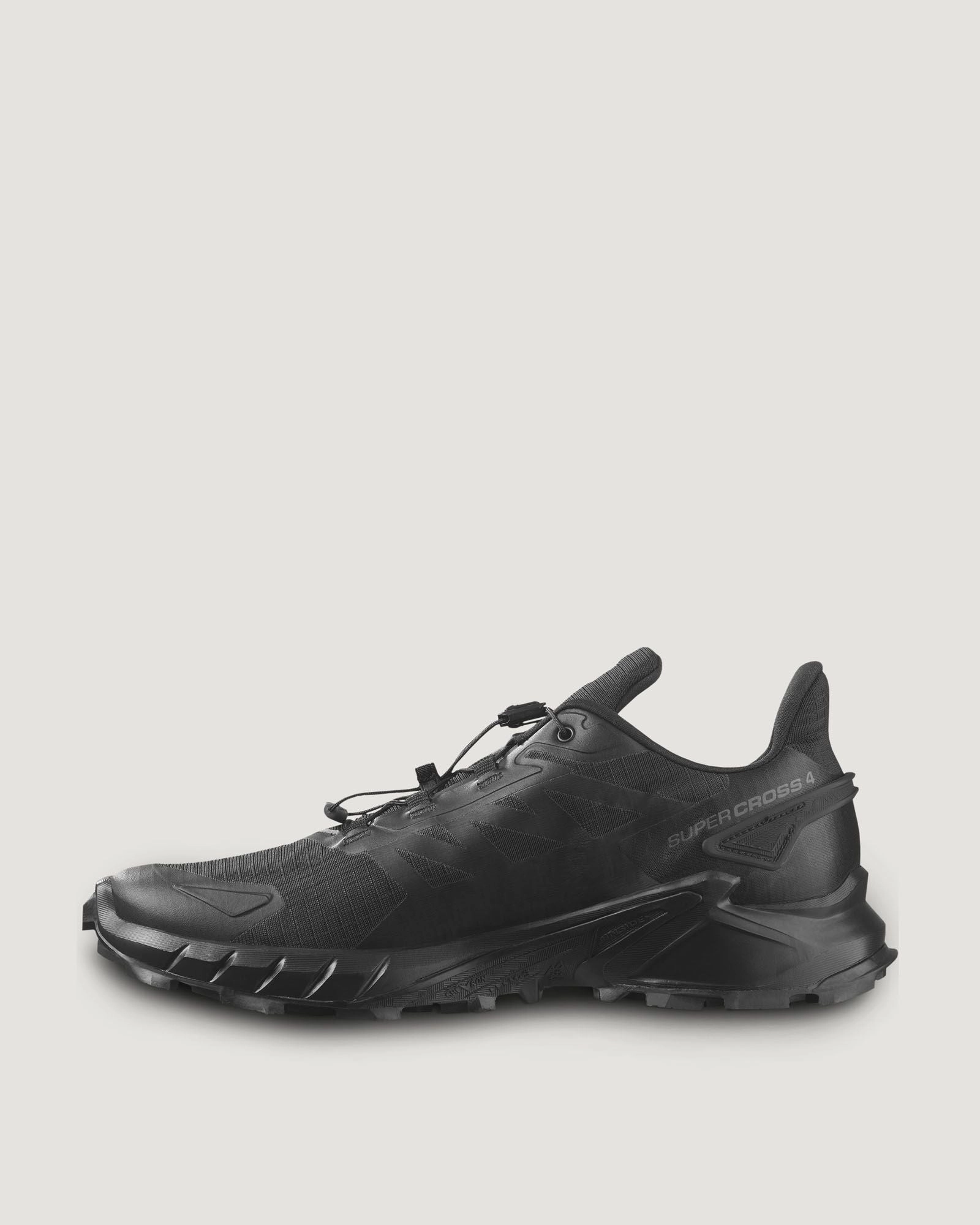 Men's Salomon SuperCross 4 Trail Running Shoes - Black/Black/Black