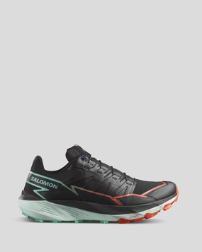 Men's Salomon Thundercross Trail Running Shoes - Black/Bay/Cherry Tomato