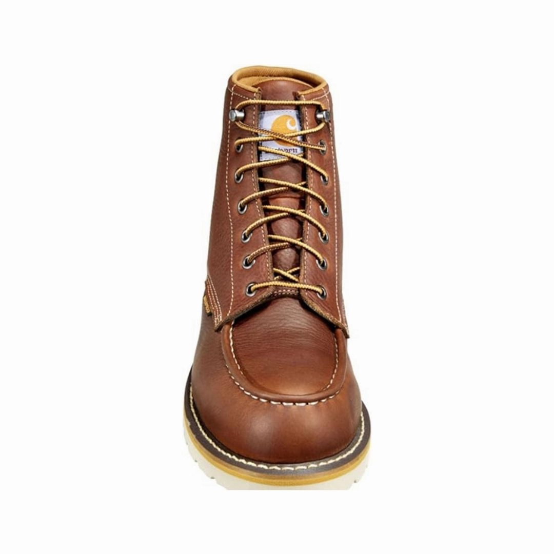 Men's Waterproof 6-inch Moc Toe Wedge Boot - Soft Tan (Regular Width)