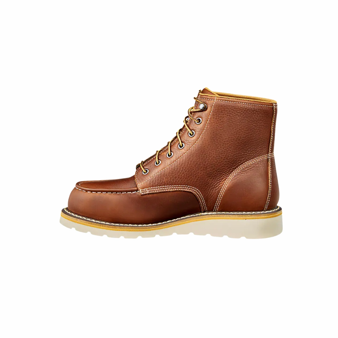 Men's Waterproof 6-inch Moc Toe Wedge Boot - Soft Tan (Regular Width)