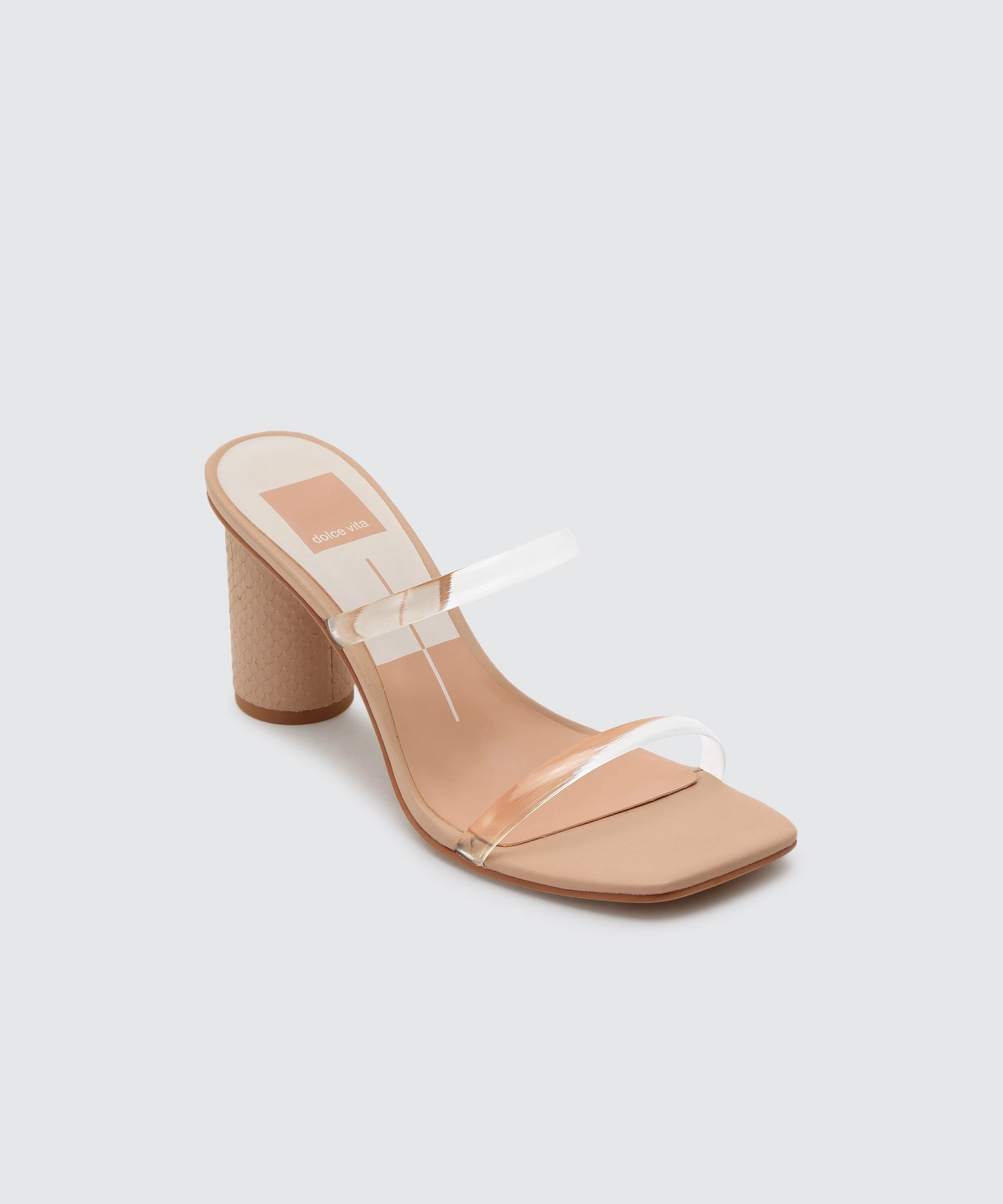 NOLES WIDE HEELS NUDE CRYSTAL - re:vita