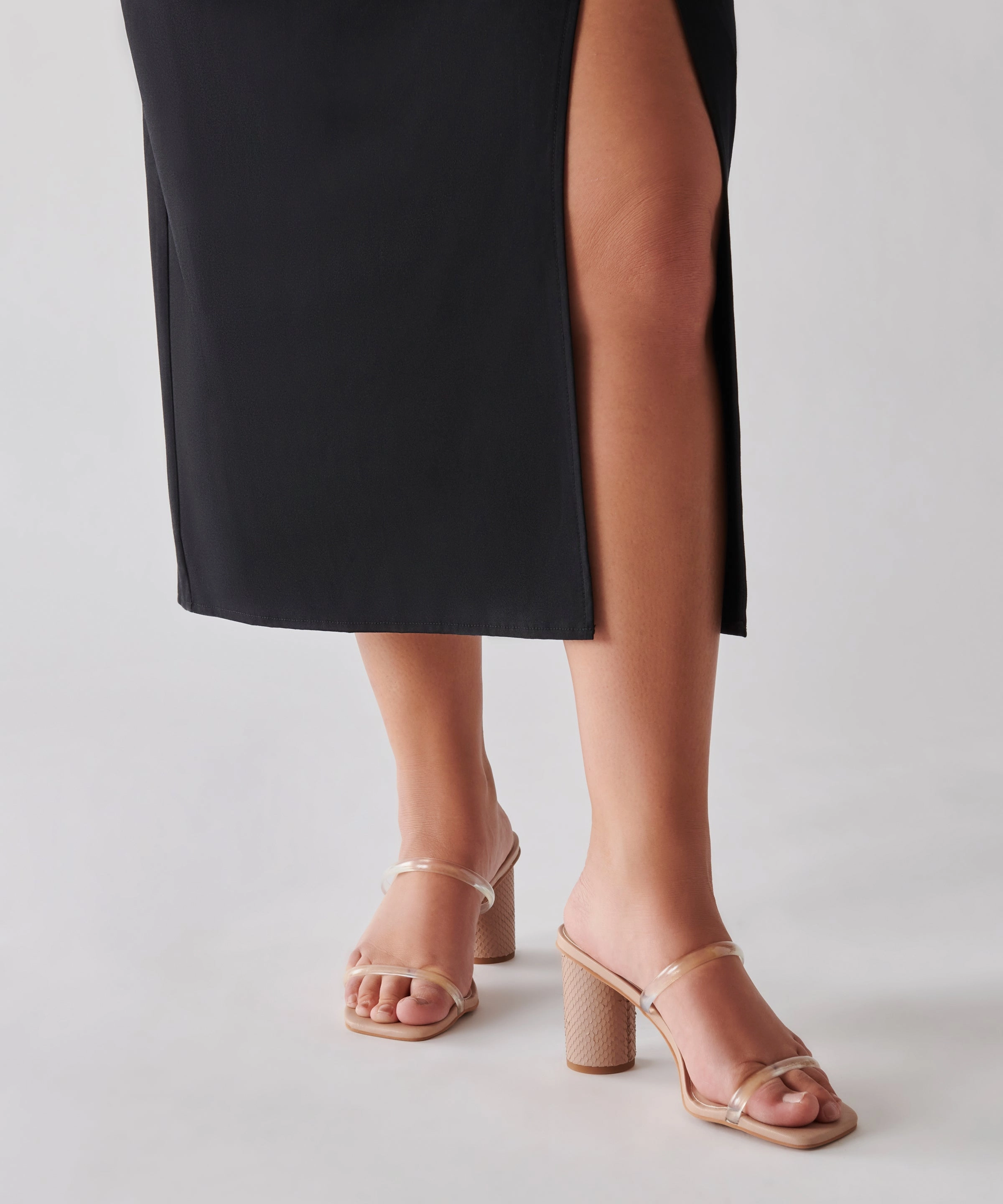NOLES WIDE HEELS NUDE CRYSTAL - re:vita