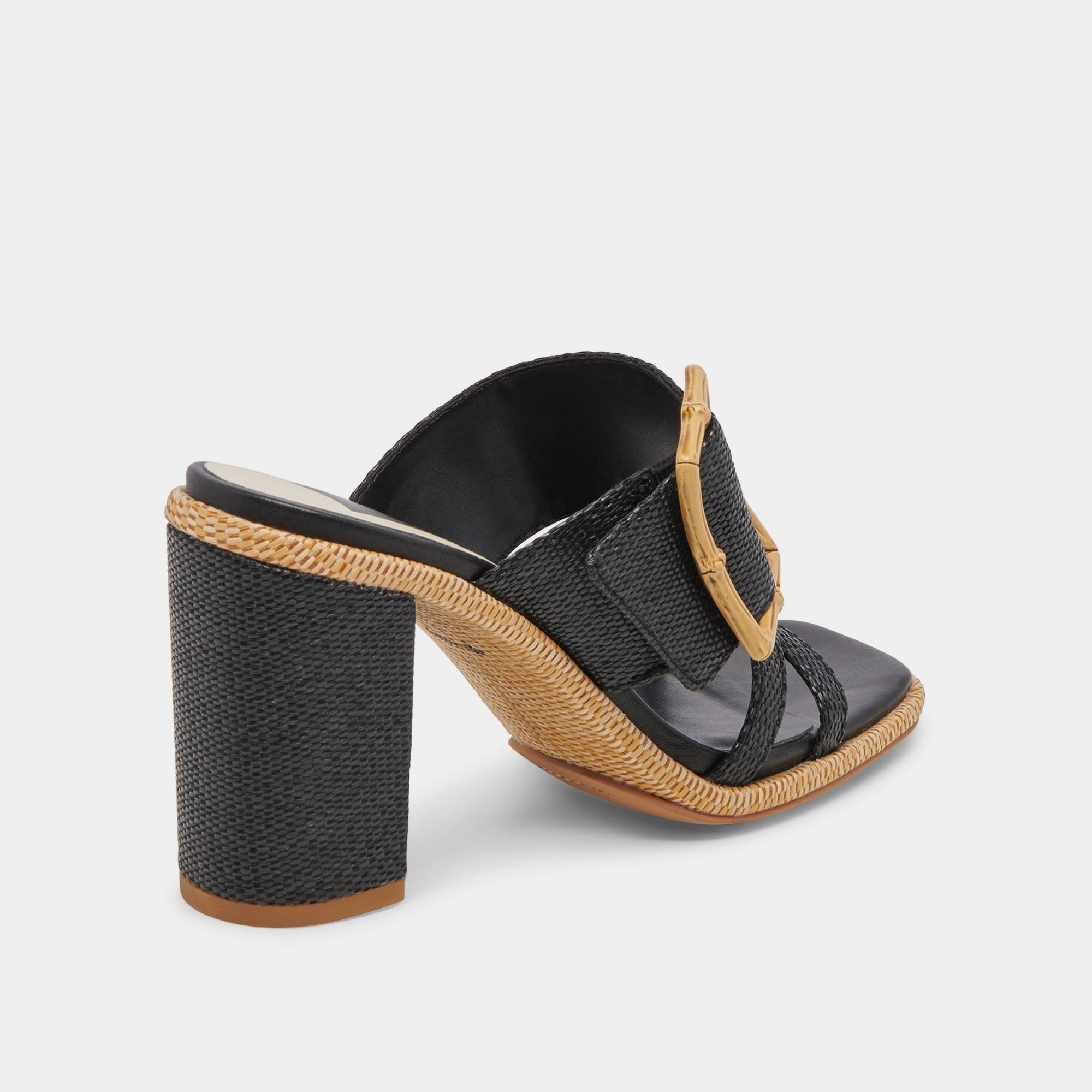 ONNIE HEELS ONYX RAFFIA - re:vita