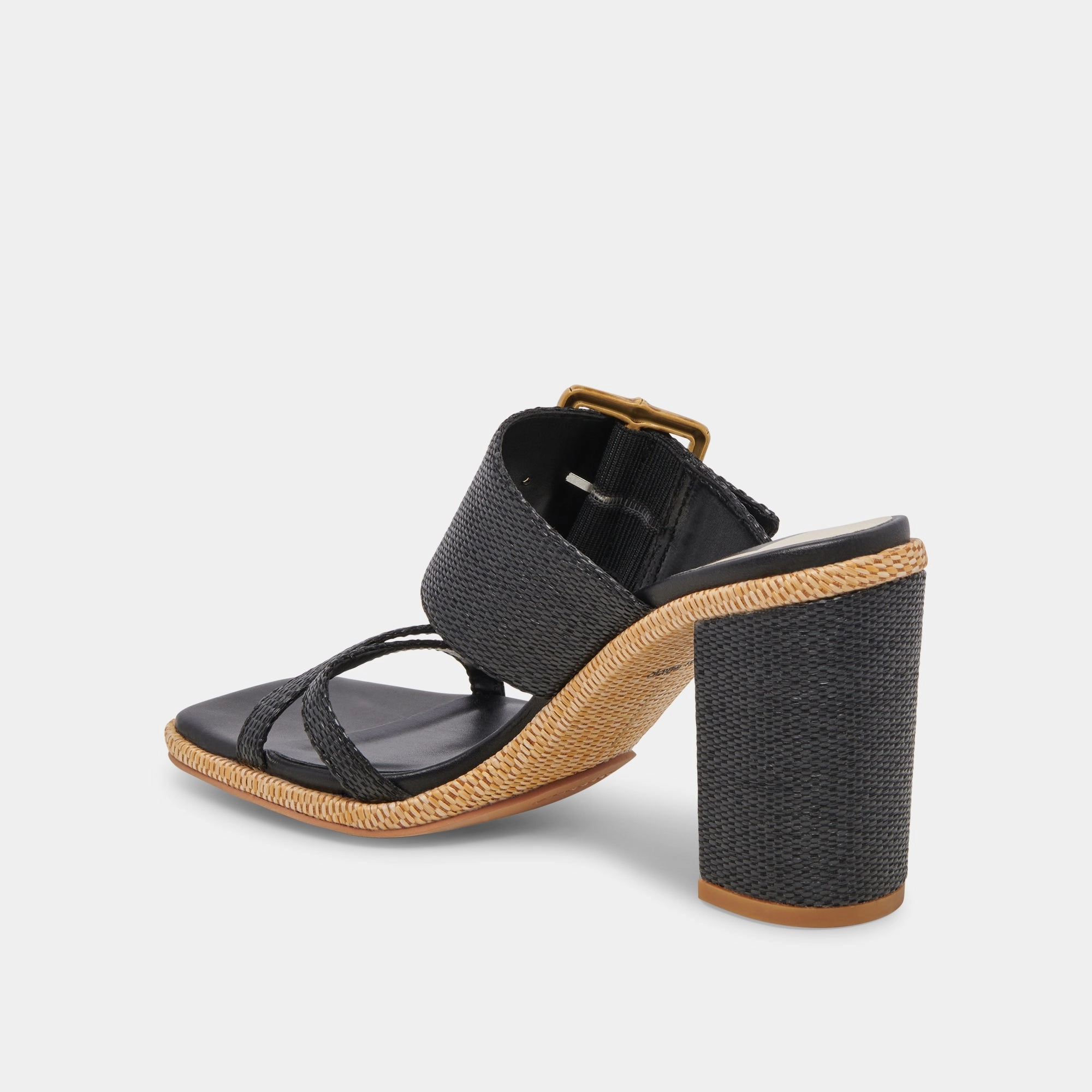 ONNIE HEELS ONYX RAFFIA - re:vita