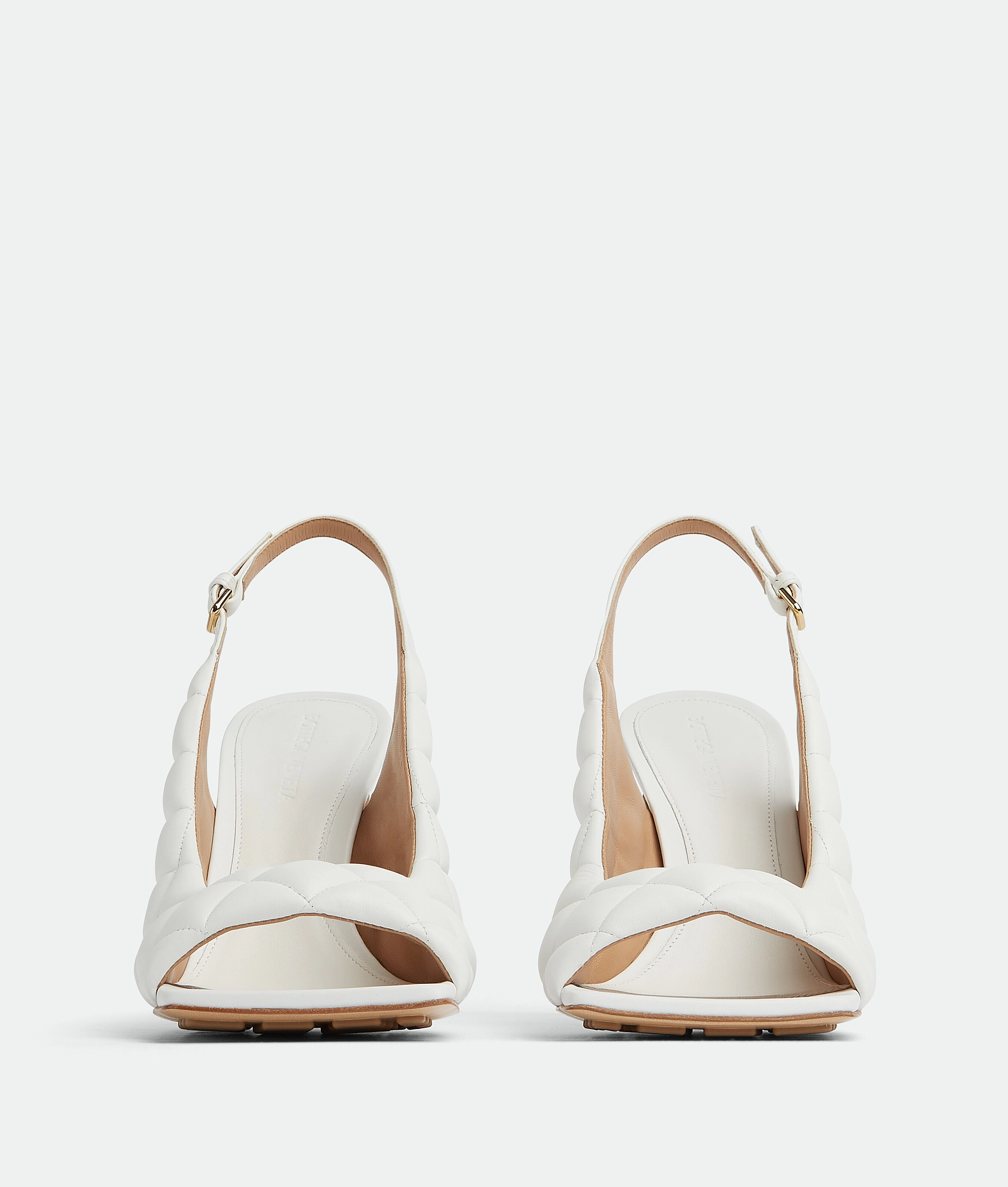 Padded Slingback Peeptoe, Optic White