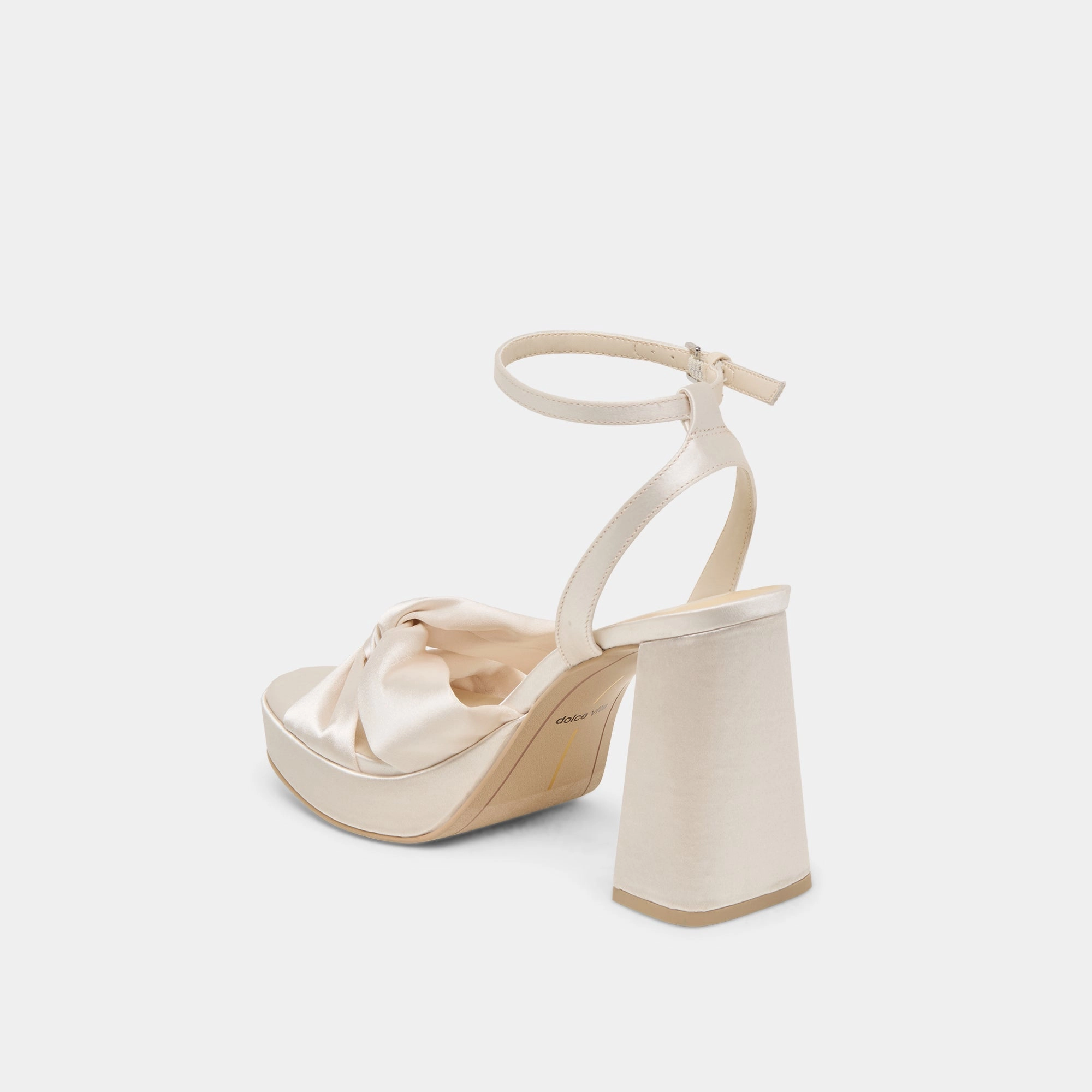 PARLO HEELS IVORY SATIN