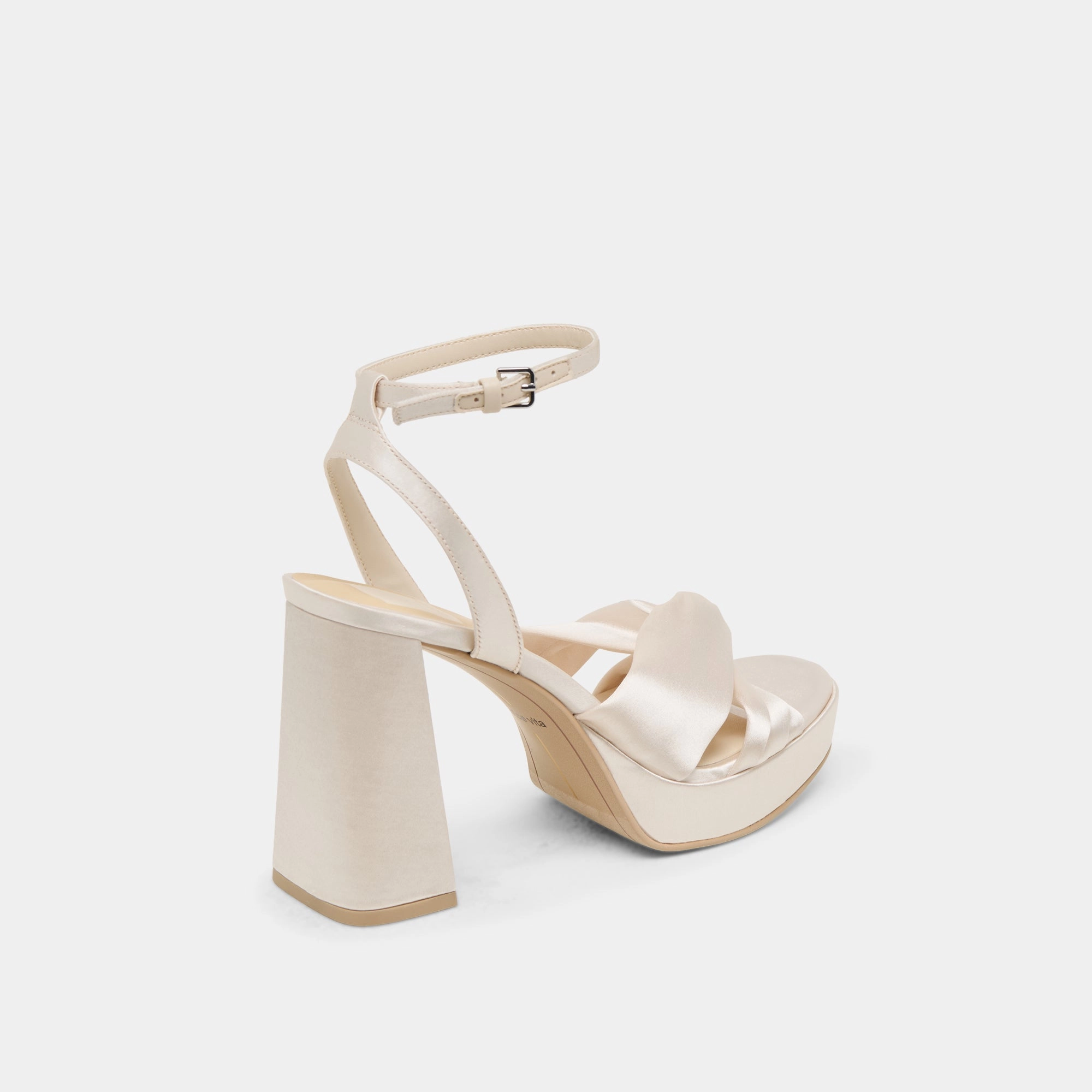 PARLO HEELS IVORY SATIN