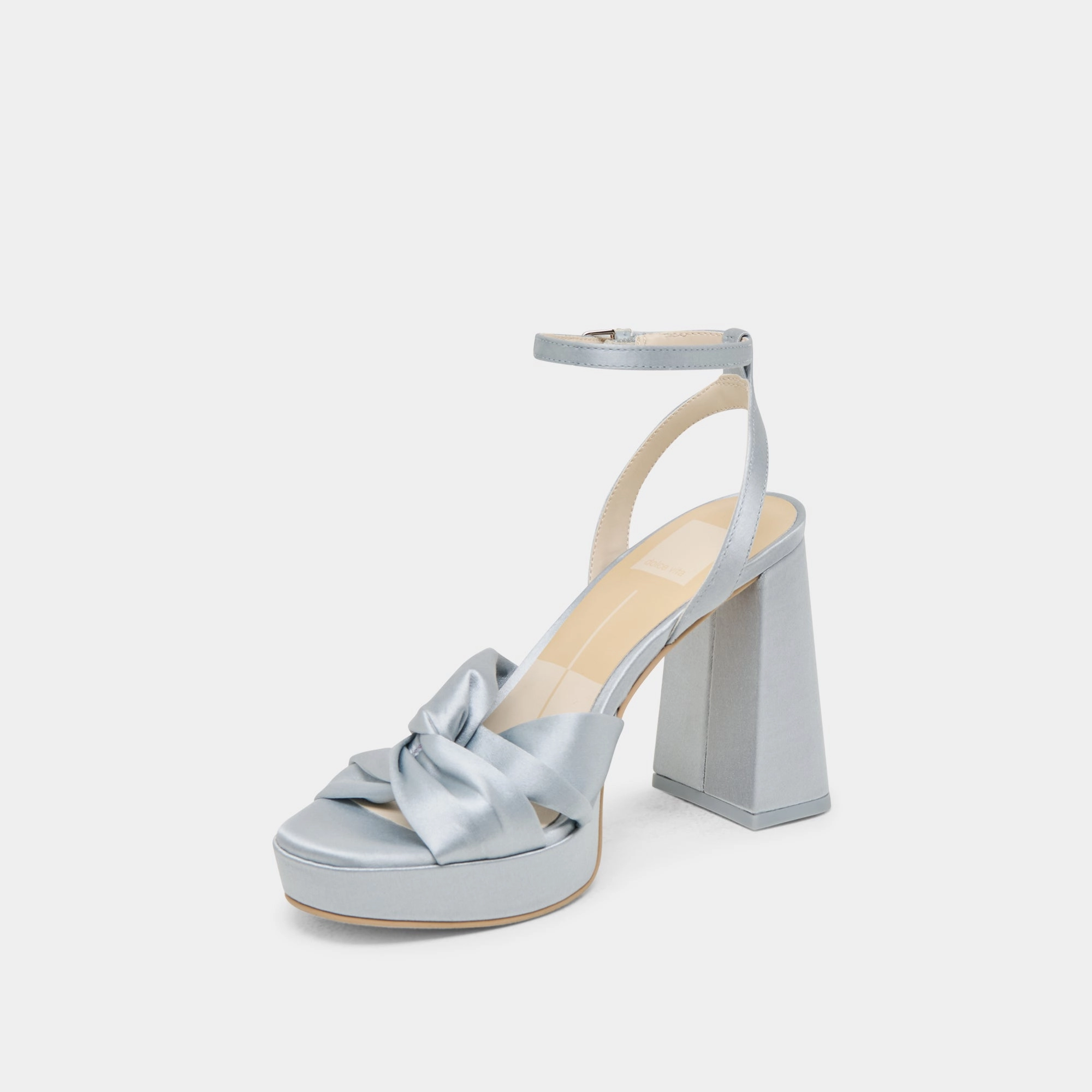 PARLO HEELS LIGHT BLUE SATIN