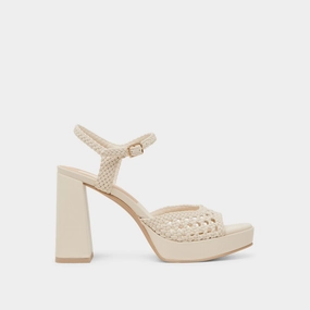 PEYTEN HEELS CREME WOVEN STELLA