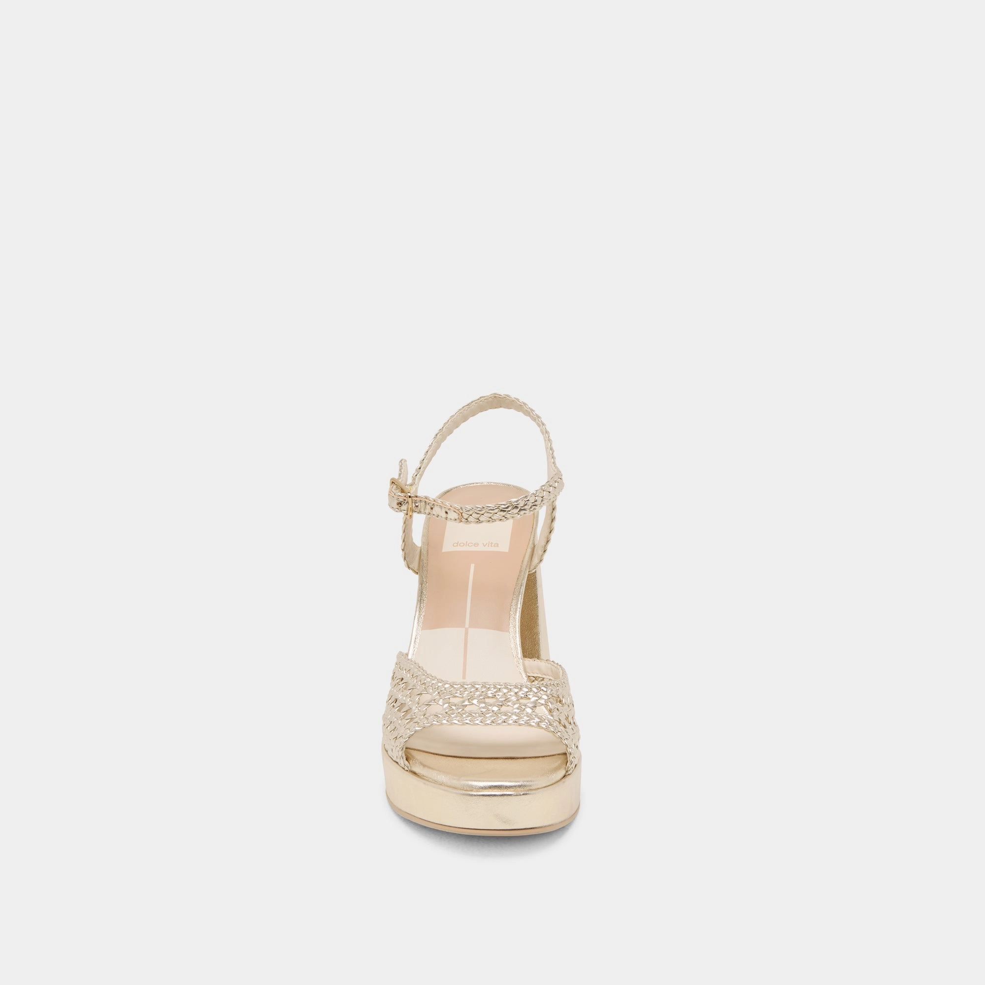 PEYTEN HEELS LIGHT GOLD WOVEN STELLA