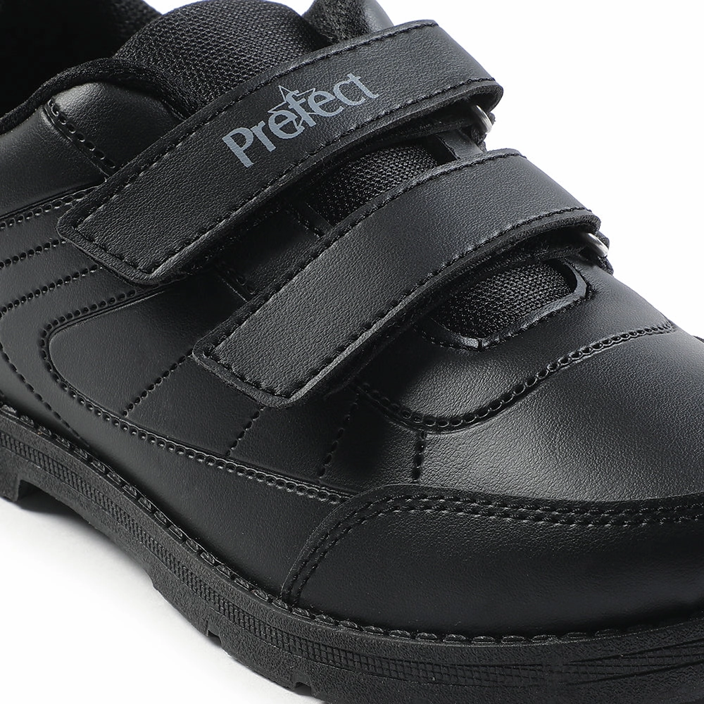 Prefect Black Non Lacing Uniform School Shoes For Kids SCHOOLFUN By Liberty